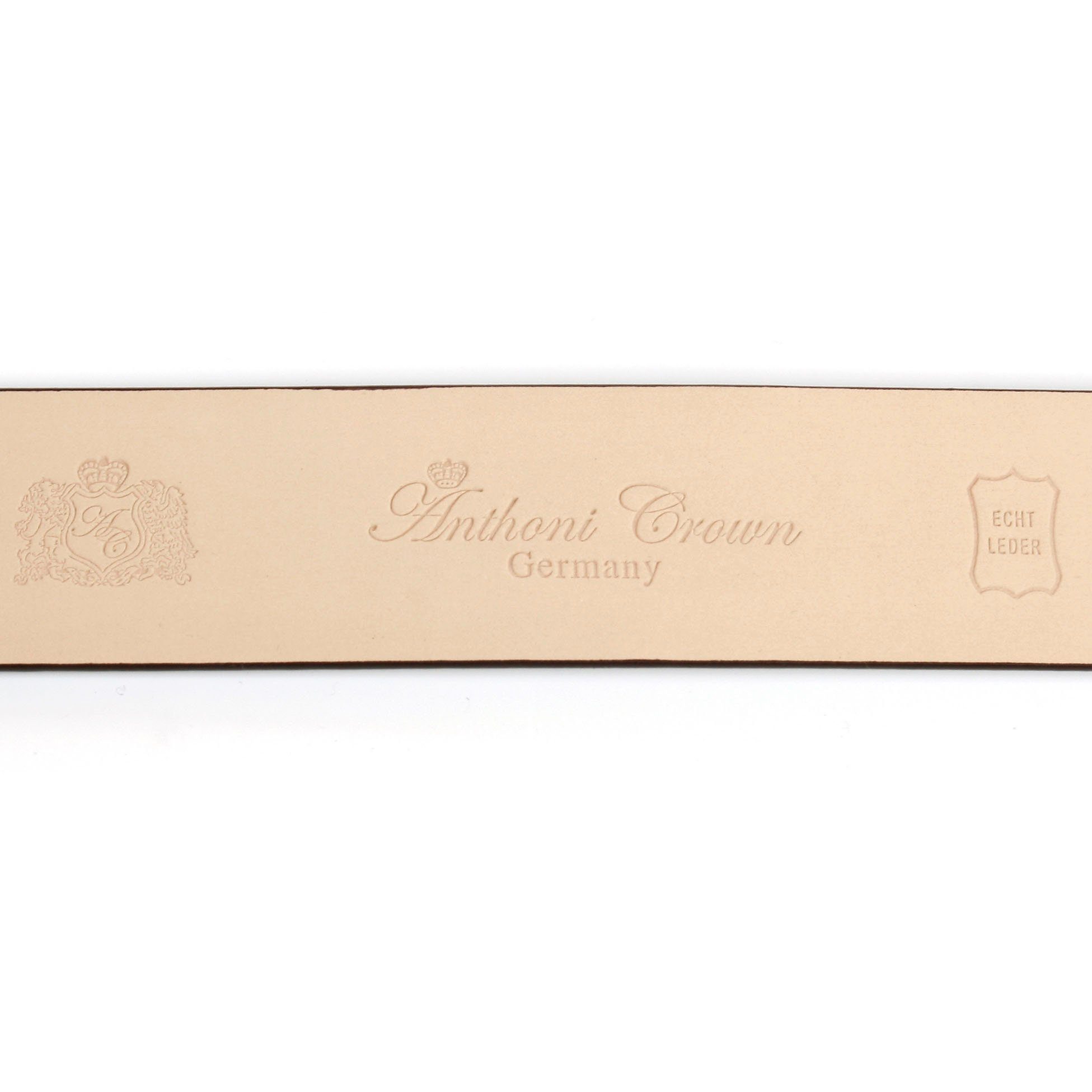 Anthoni Crown Ledergürtel mit goldfarbener Koppelschließe günstig online kaufen