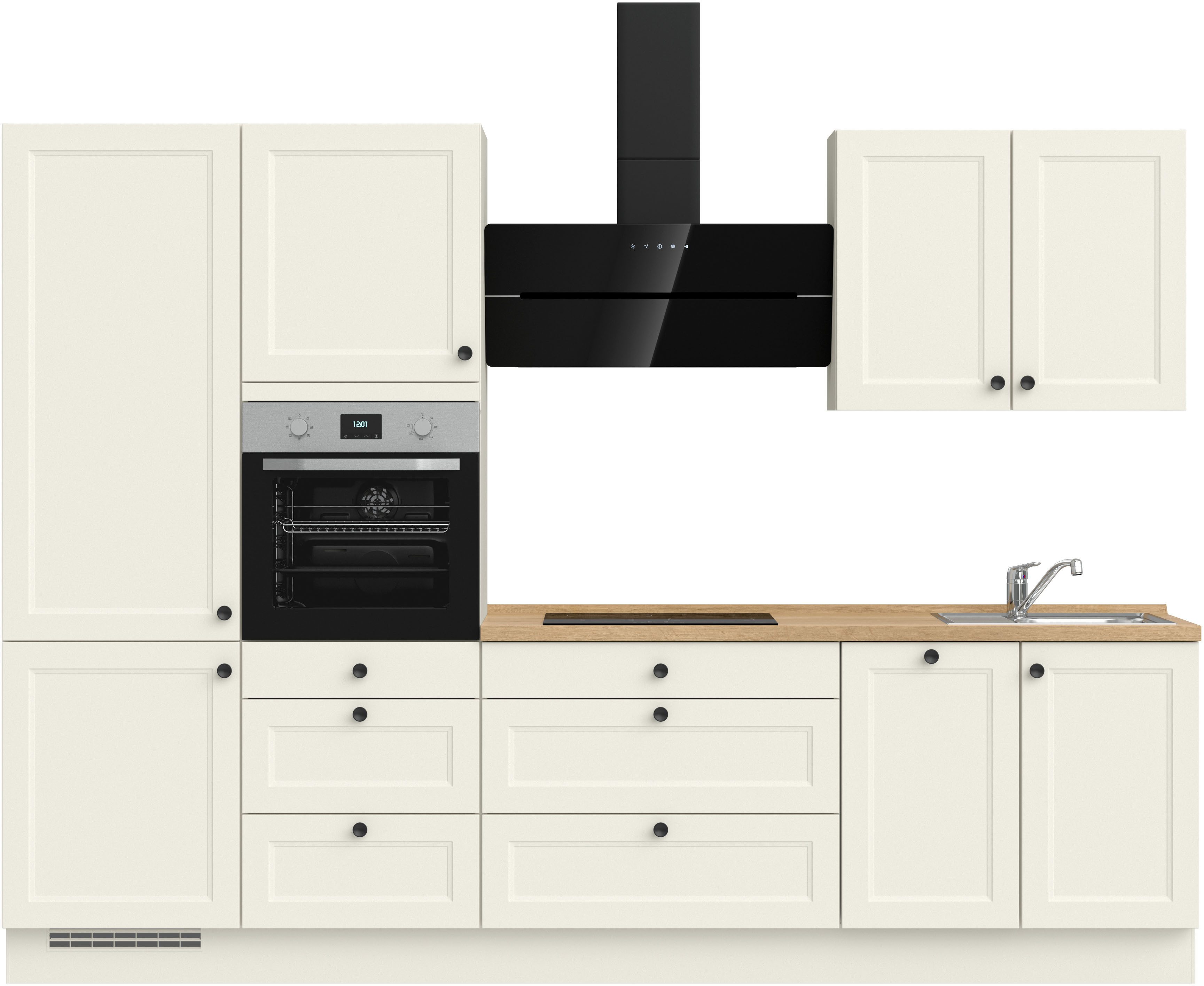 nobilia® Кухниzeile "Cascada II", vormontiert, Breite 300 cm, Ausrichtung wählbar, wahlw. mit E-Geräten