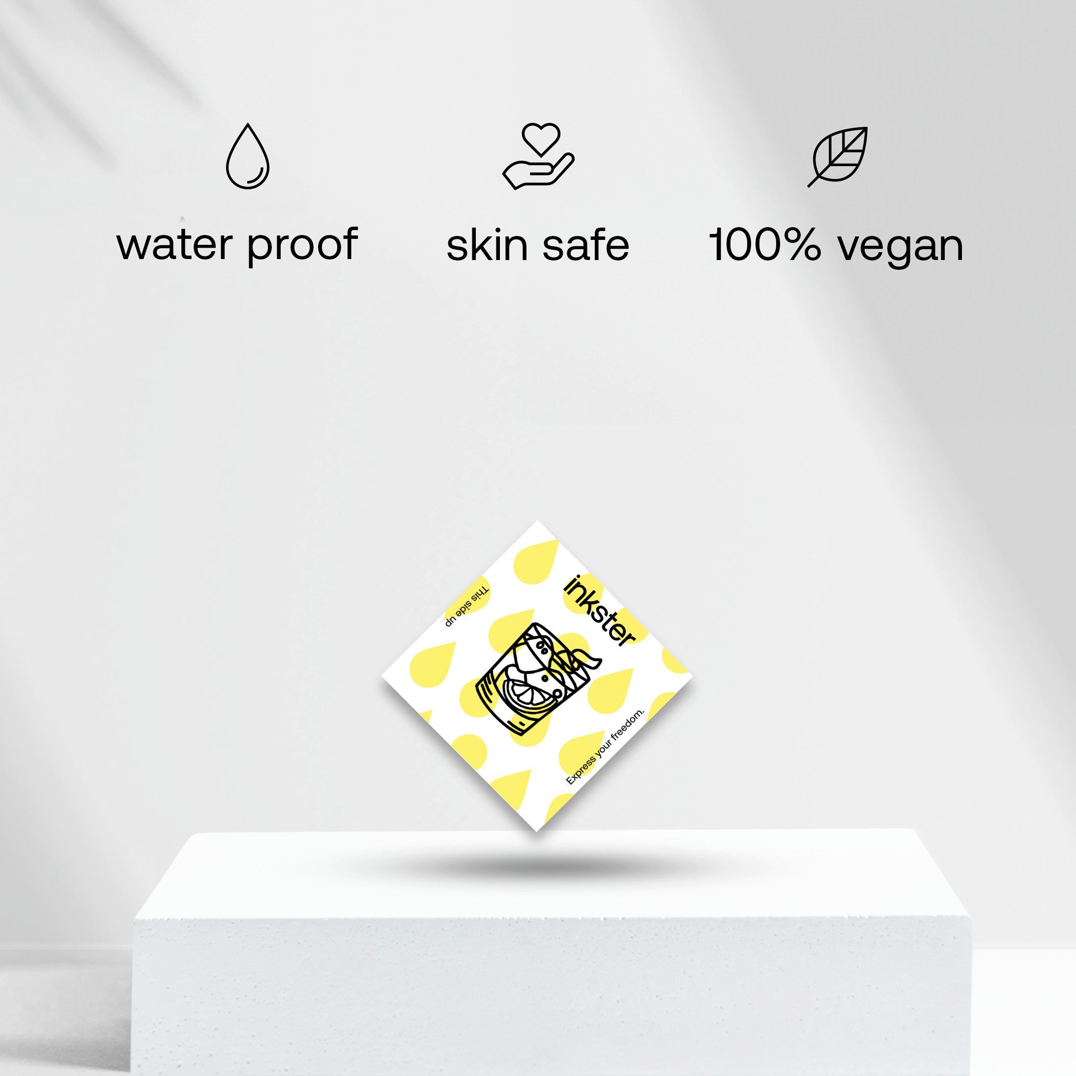 Inkster Schmuck-Tattoo Aperol Glas Tattoo, wasserfestes temporäres Tattoo, 2 Wochen Halt