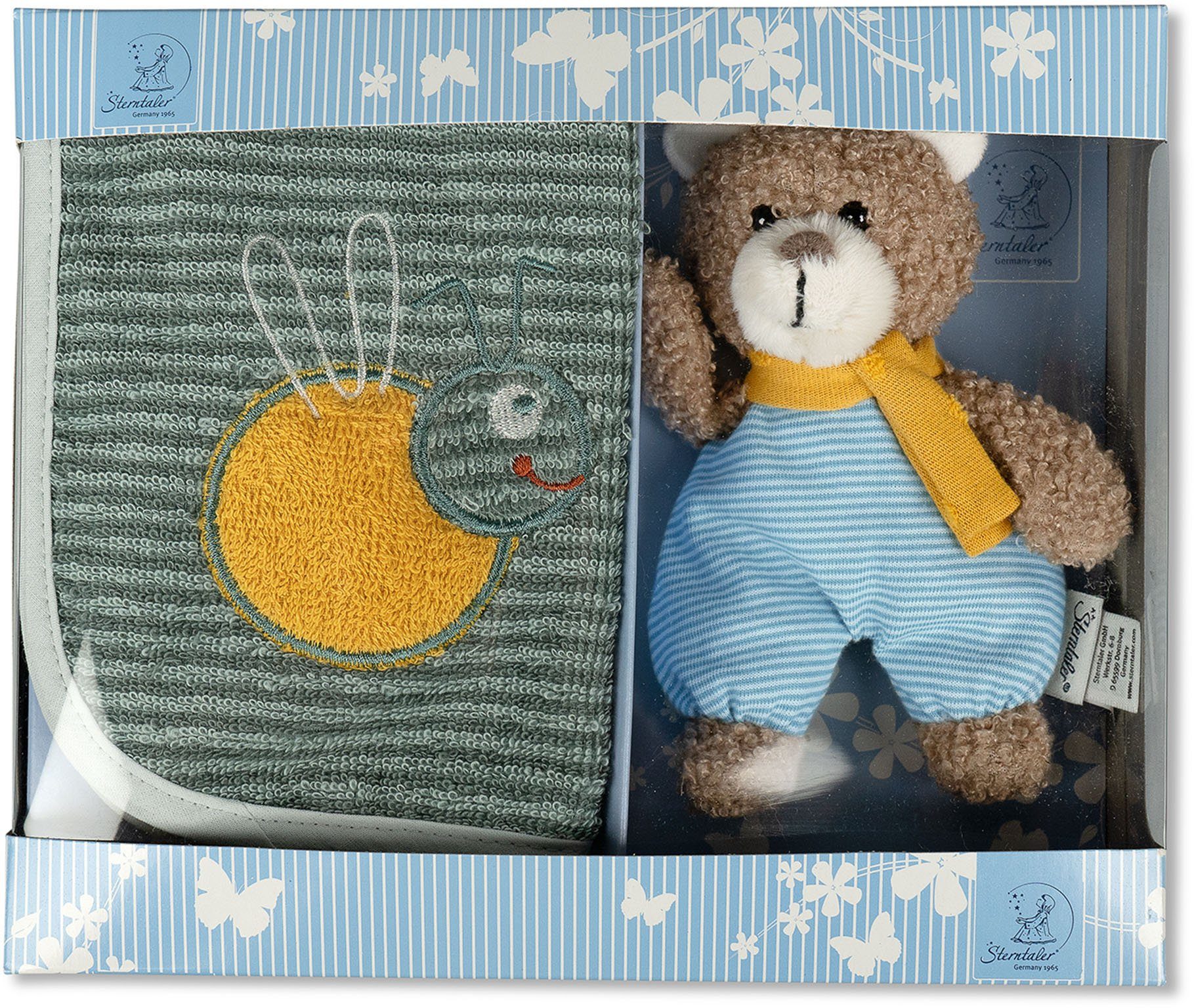 Sterntaler® Kuscheltier Geschenk-Set Ben, mit Lätzchen