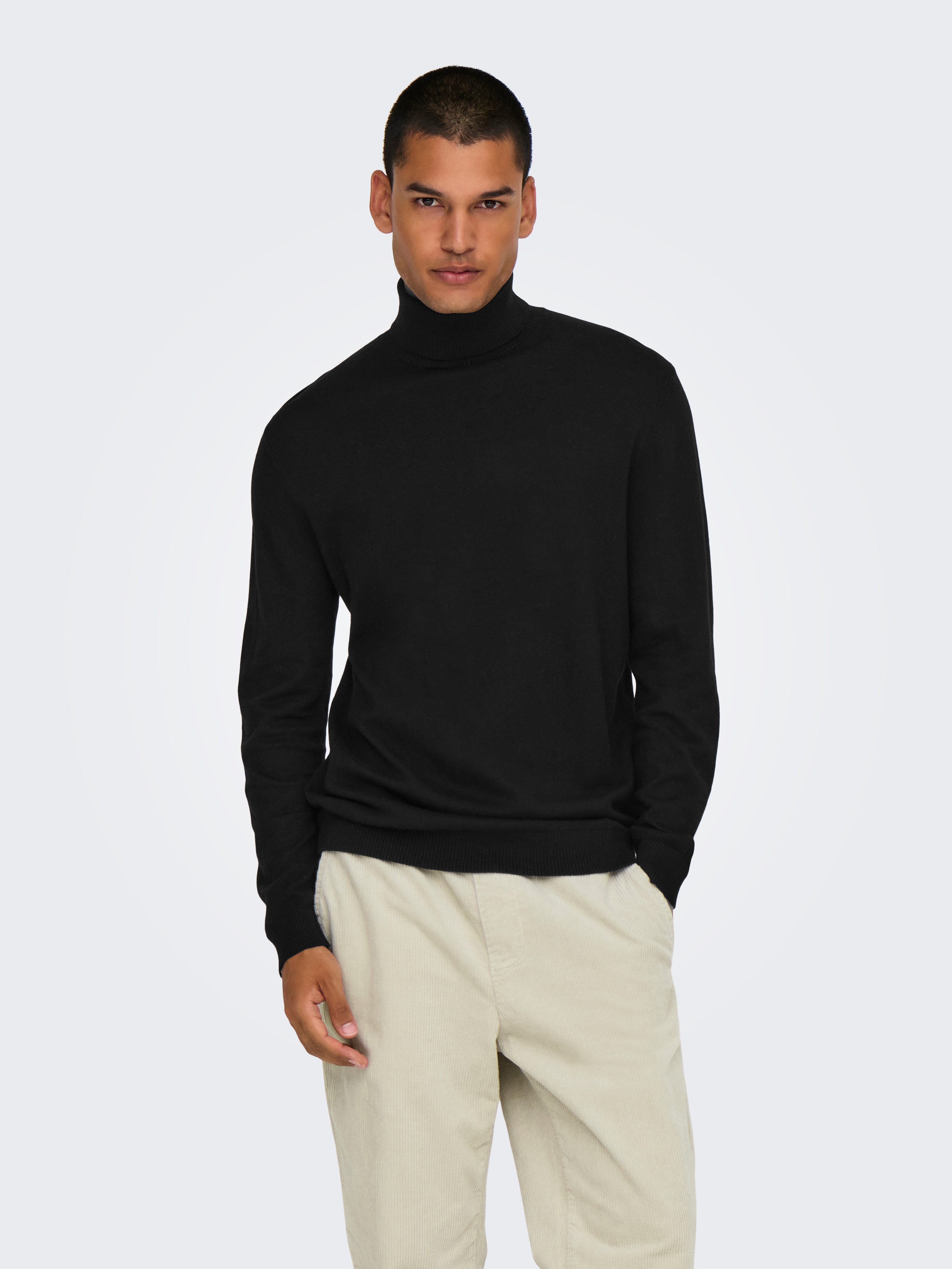 ONLY & SONS Stehkragenpullover ONSLOUI REG 12 MEL ROLL KNIT NOOS günstig online kaufen
