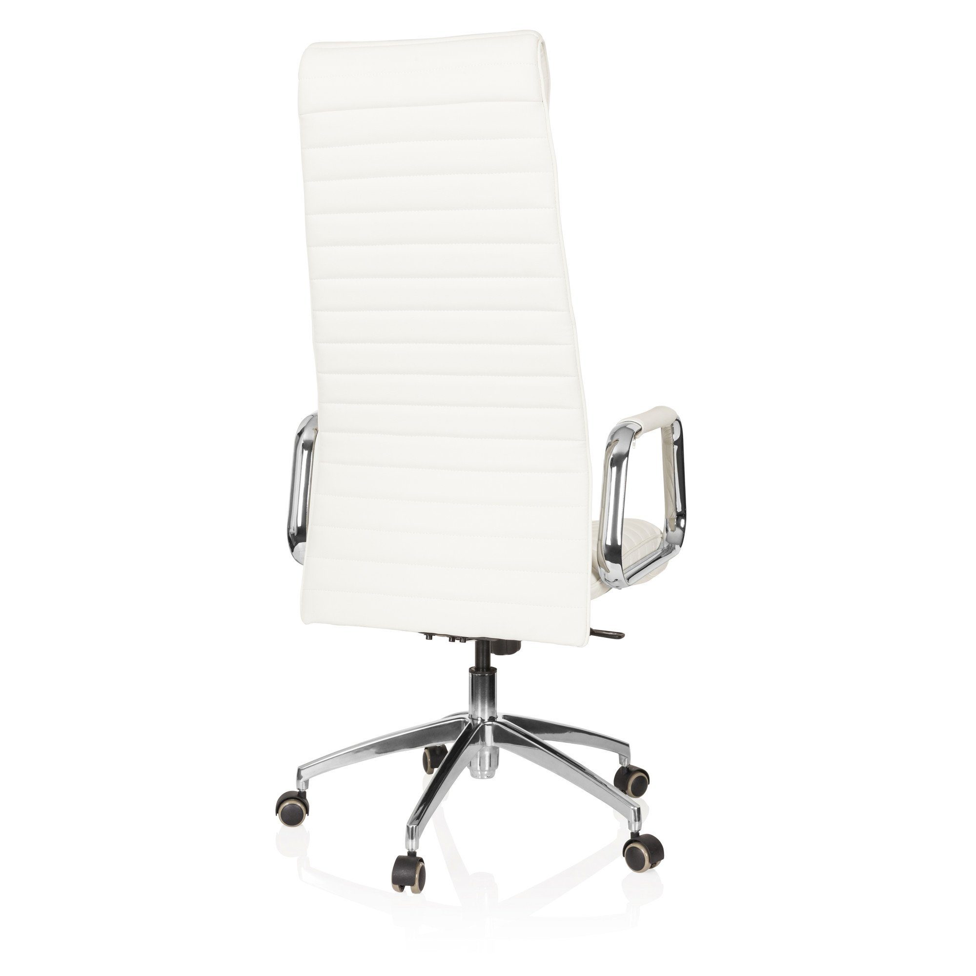 OFFICE Drehstuhl ergonomisch St), Luxus hjh Chefsessel 20 Armlehnen mit Leder ASPERA (1 Bürostuhl Cremeweiß