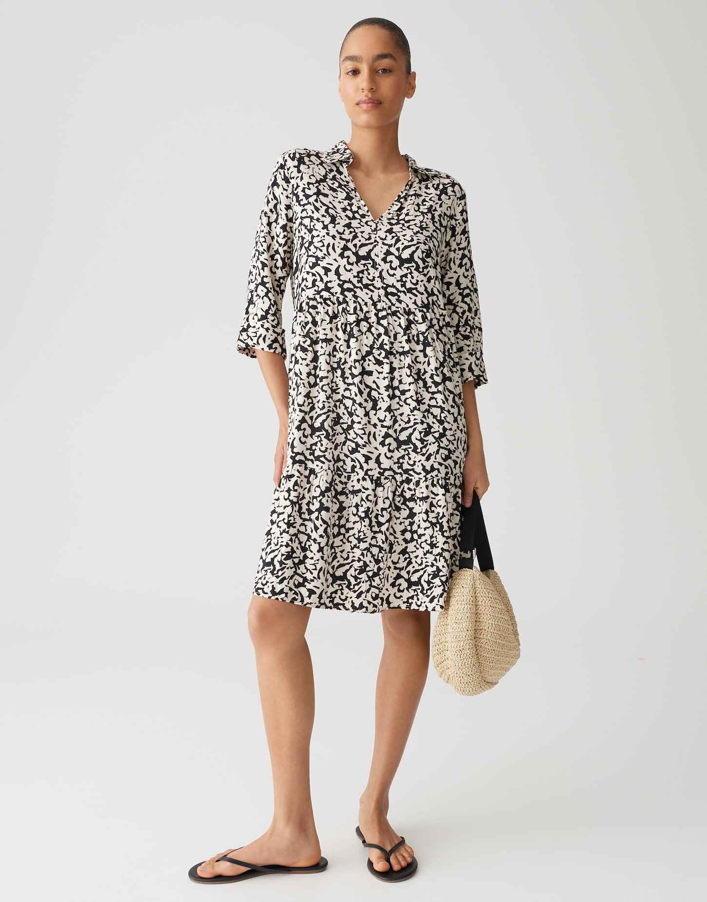 OPUS Minikleid WALARI Regular mit femininen Volantstufen