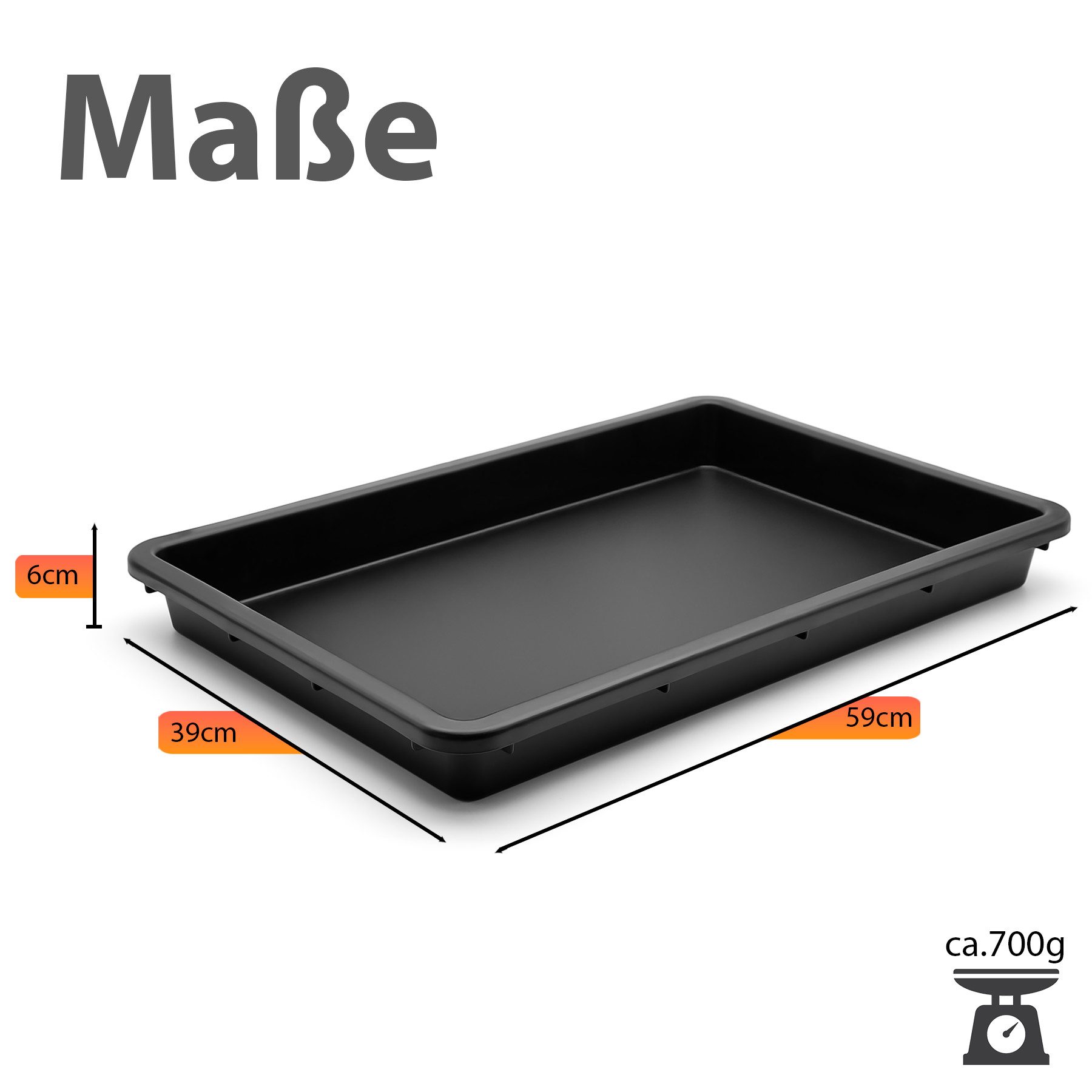 BigDean Pflanzschale Pflanzschale 59x39x6 cm ideal als Pflanzwanne (Set, 1 St., Anzuchtschale), Kräuteranzucht, Gemüseanzucht, Pflanzenzucht.