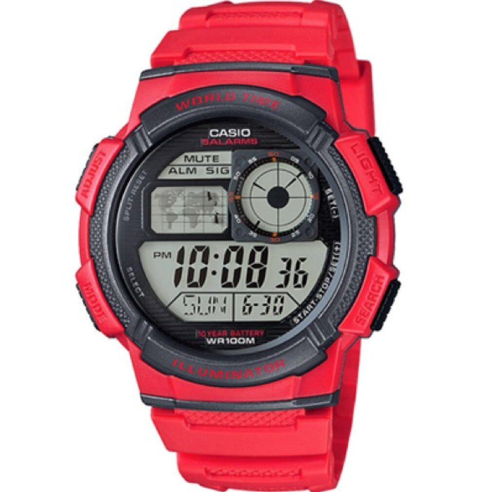 CASIO Luxusuhr Mod. WORLD TIME ILLUMINATOR - 5 Alarms, 10 Year battery