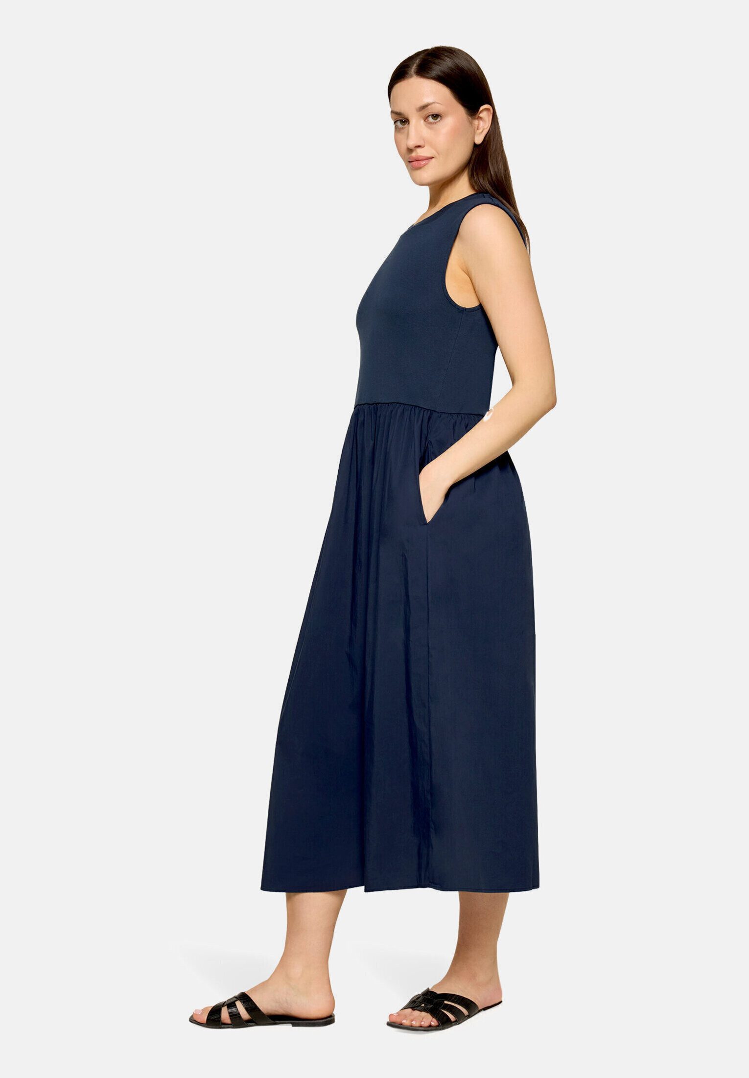 Cartoon Druckkleid Damen mit Eingrifftaschen