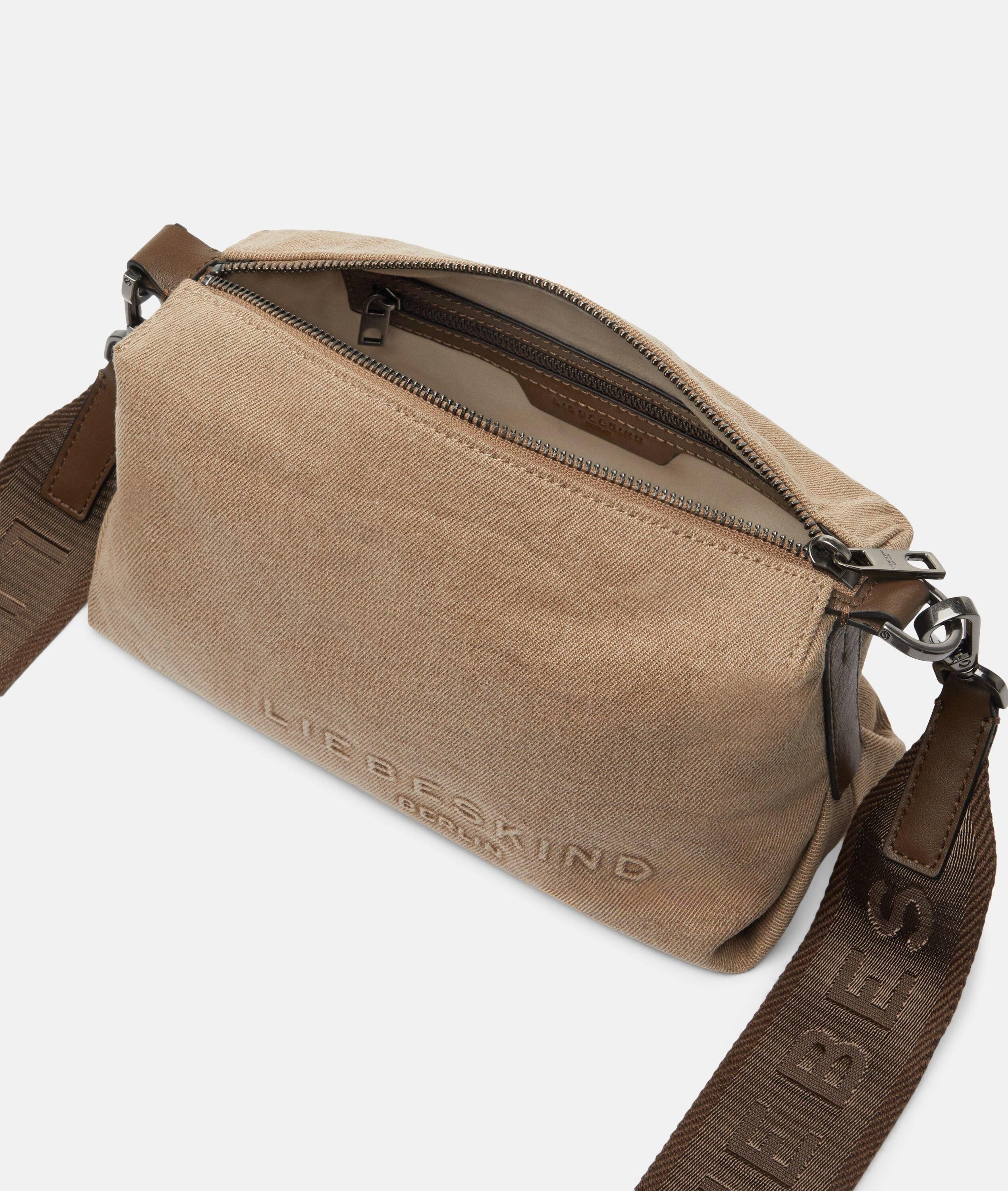 Liebeskind Berlin Umhängetasche Denim Elvira Camera-Bag S, Handliche Umhängetasche aus Denim