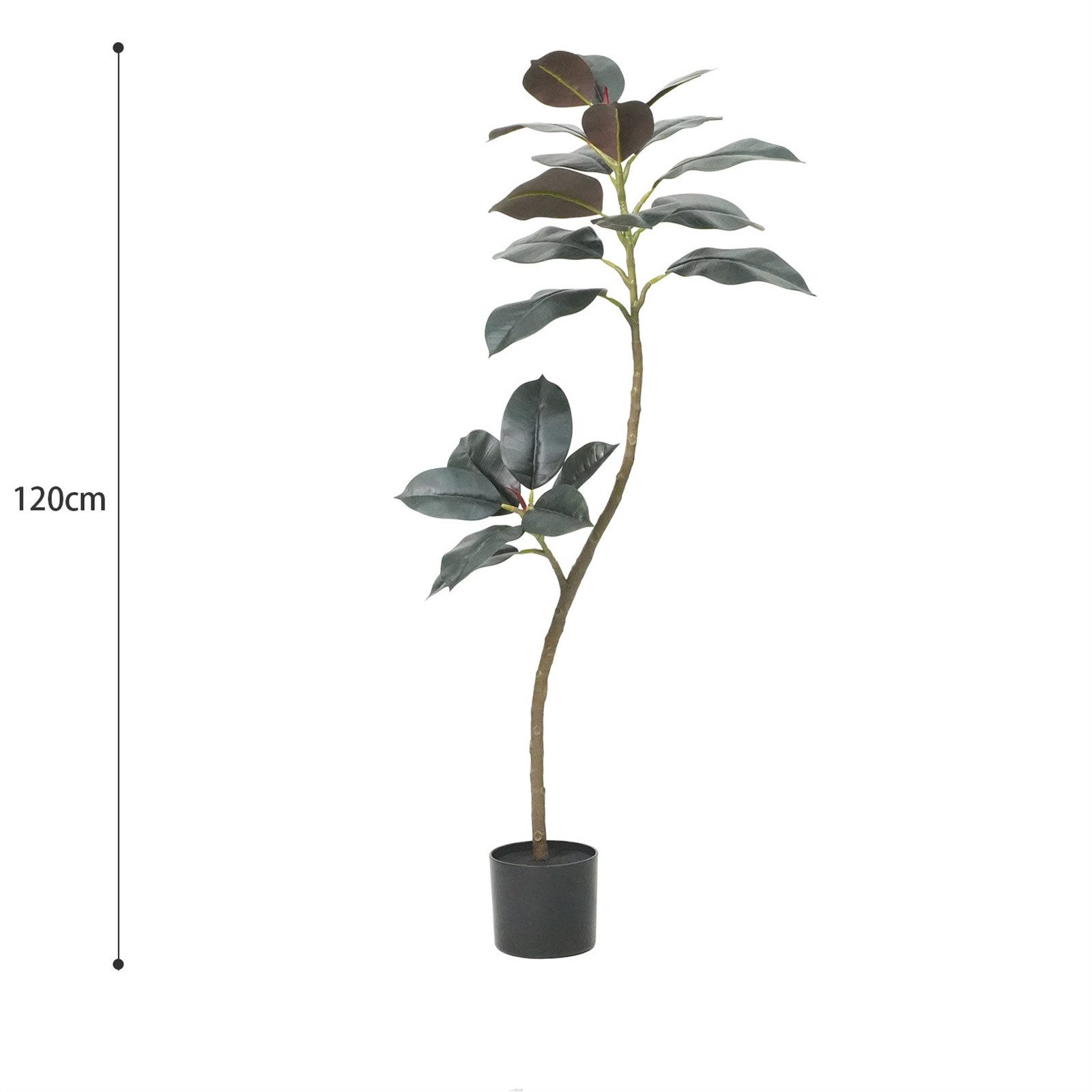 Künstliche Zimmerpflanze 2pcs Kunstkautschuk Baum Gummi günstig online kaufen