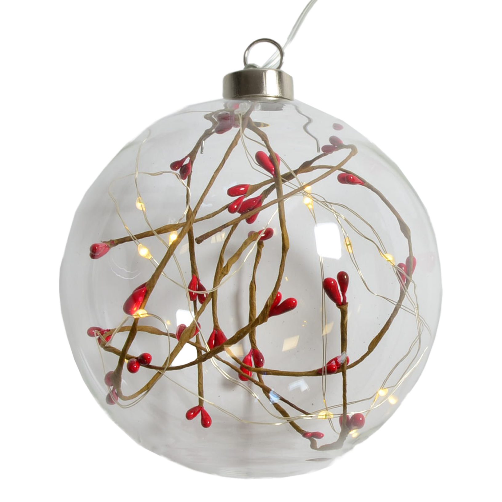 B&S LED Dekolicht »Weihnachtsdeko Weihnachtsfigur Glaskugel LED mit