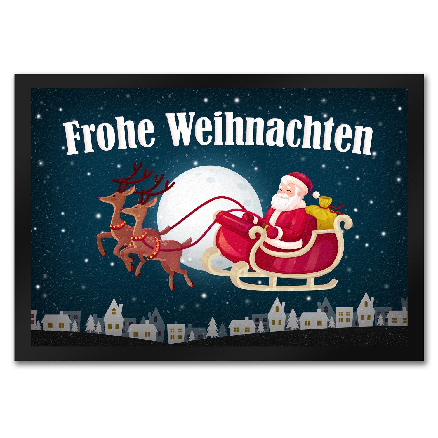 speecheese Fußmatte Frohe Weihnachten Fußmatte mit Weihnachtsmann Motiv Nik günstig online kaufen