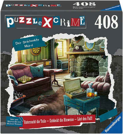 Ravensburger Puzzle Puzzle X Crime: Der geschenkte Mord, 408 Puzzleteile, Made in Europe, FSC® - schützt Wald - weltweit