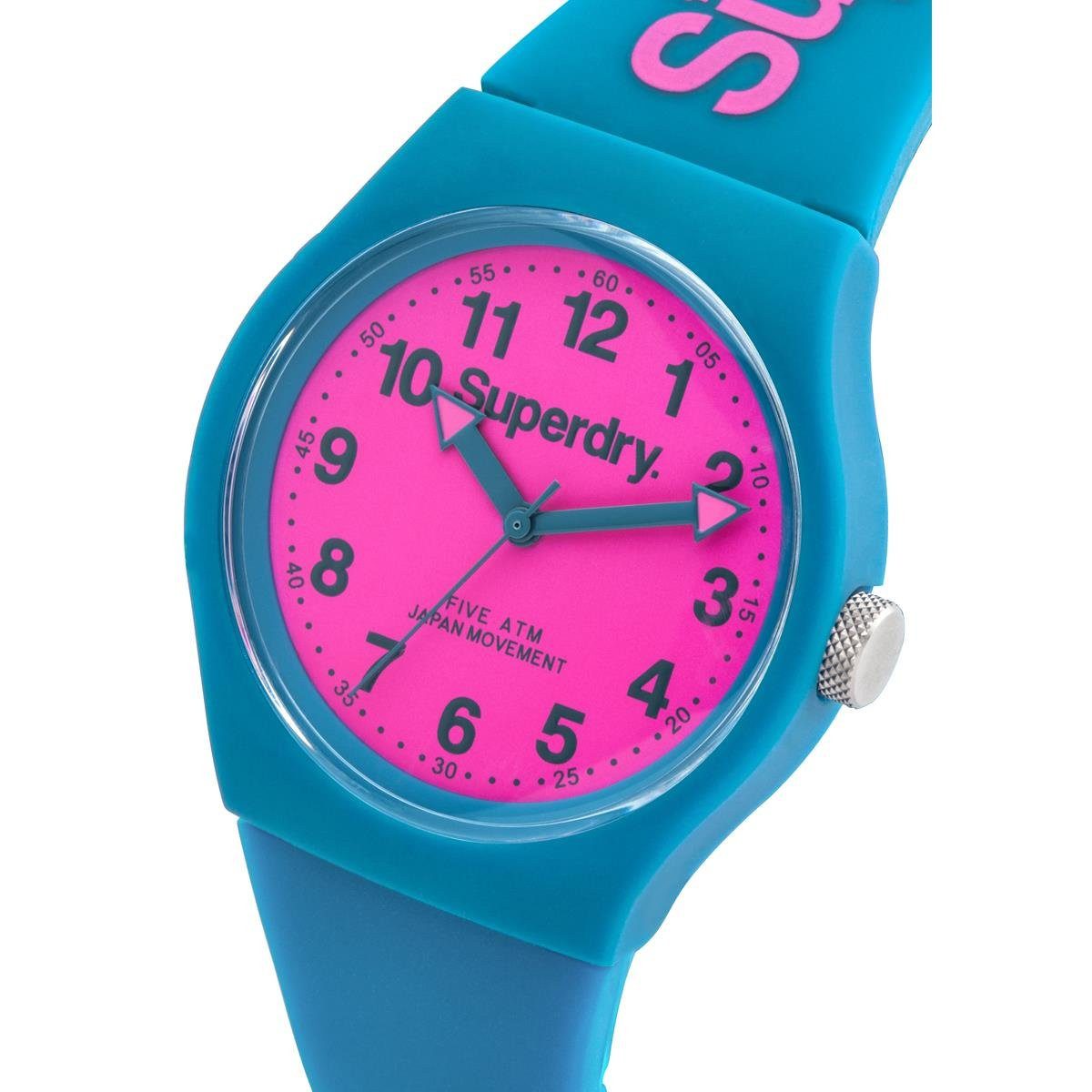 Superdry Quarzuhr Superdry SYG164AUP Analog Quarz mit Silikonarmband, Superdry Urban
