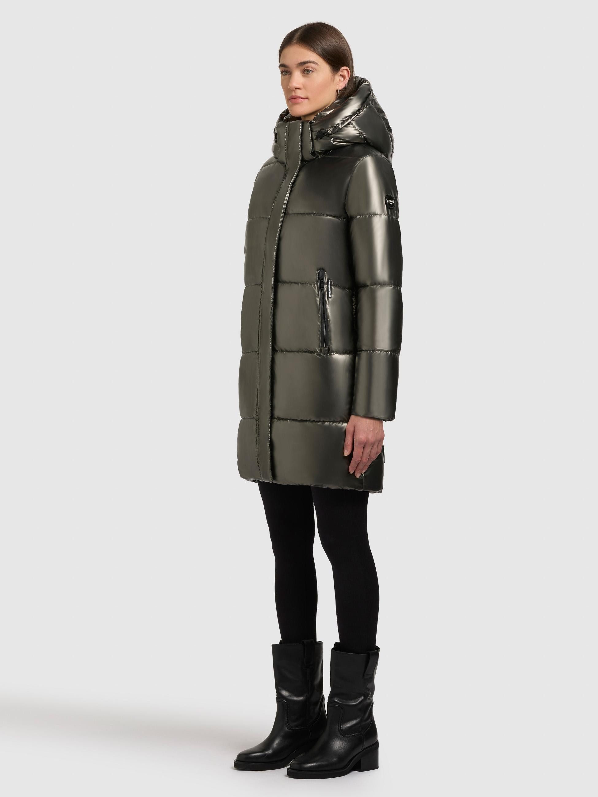 khujo Steppmantel Haya Shiny-YM Wasserdichter gesteppter Damen Winter Kurzmantel – Bild 2 von 5