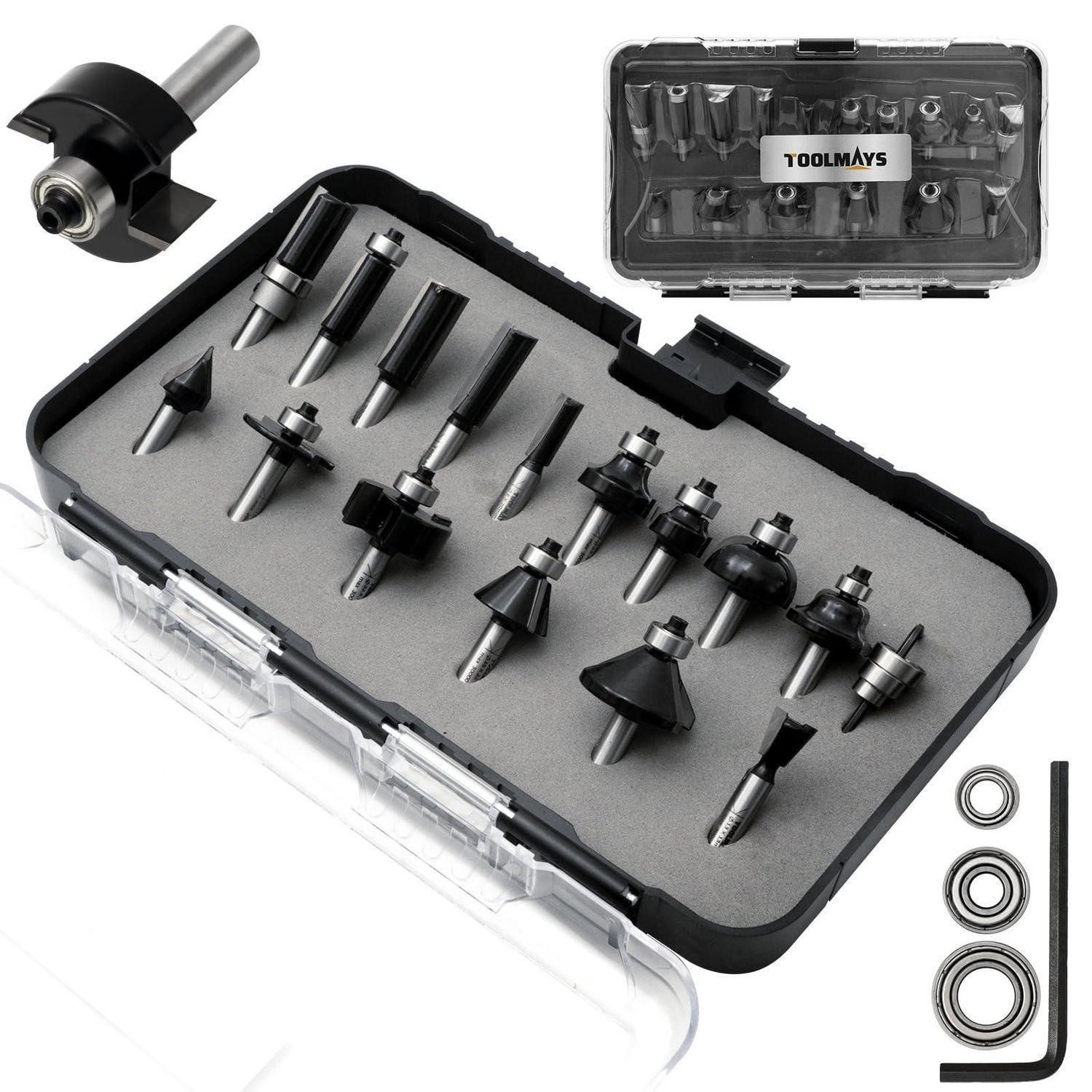 LuxusKollektion Fräser-Set Fräser-Set Oberfräse 15-tlg. 8mm Schaft