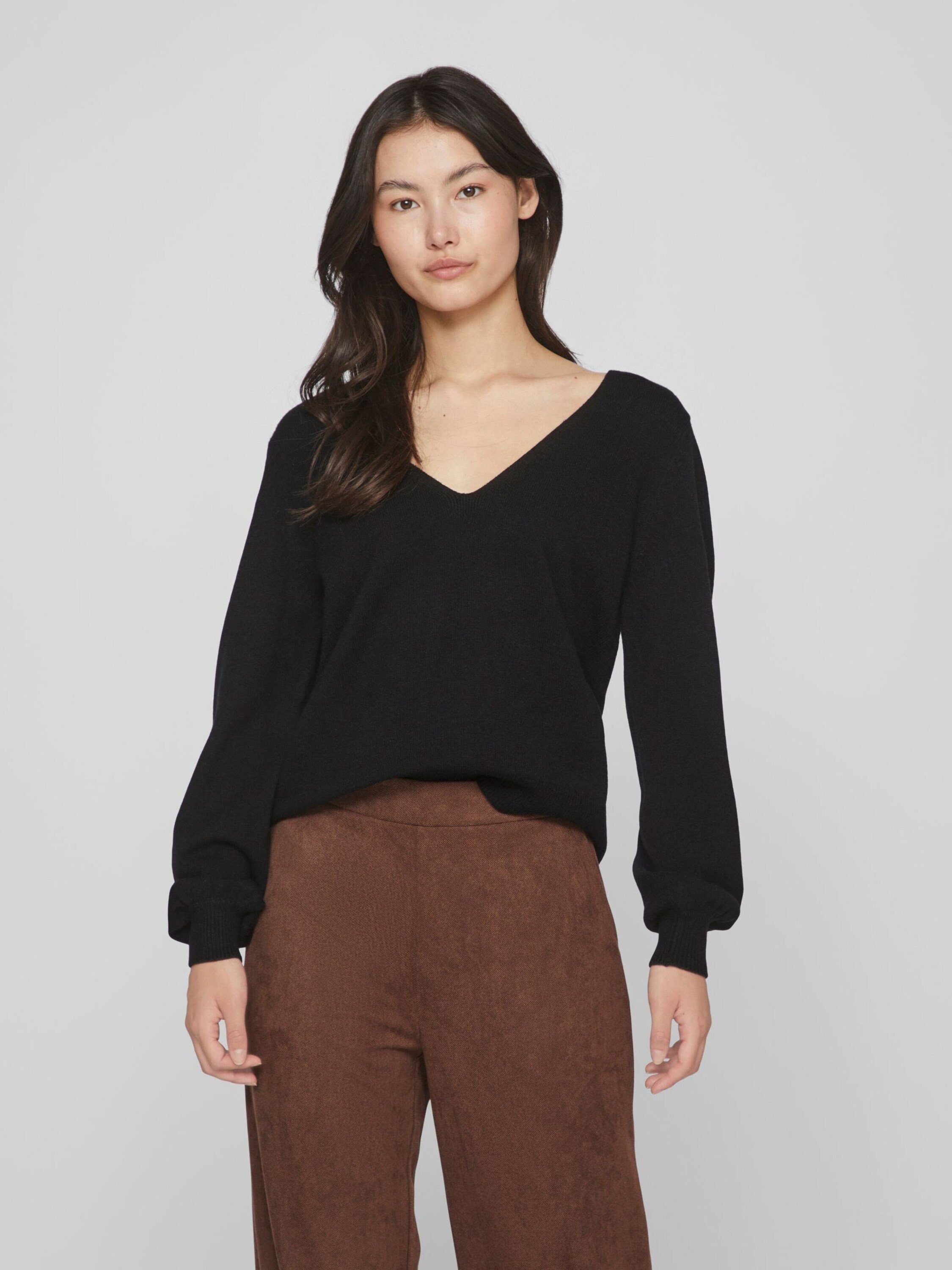 Vila Strickpullover VIRil (1-tlg) Plain/ohne Details