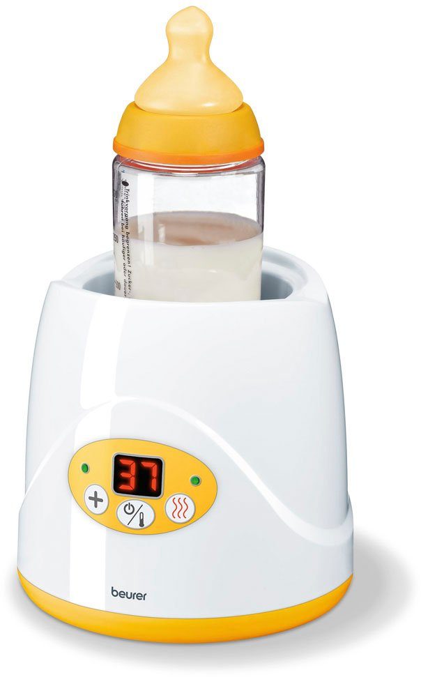 BEURER Babyflaschenwärmer BY 52, Einfache Reinigung, Kontrollleuchte und  Abschaltautomatik, Energiesparend