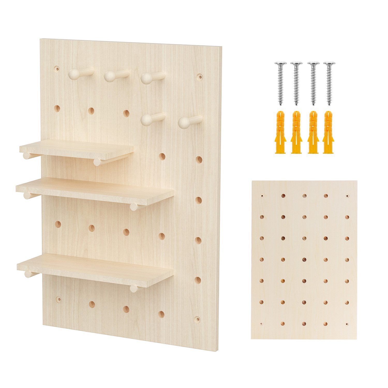 Maclean Wandtafel MC-130 WD Holzbrett-Organisator Steckbrett 40x60 cm, Hell günstig online kaufen