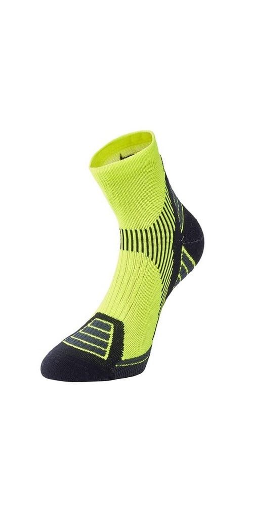 Laufsocken Quarter Trail Running fluogrün/schwarz - 1 Paar