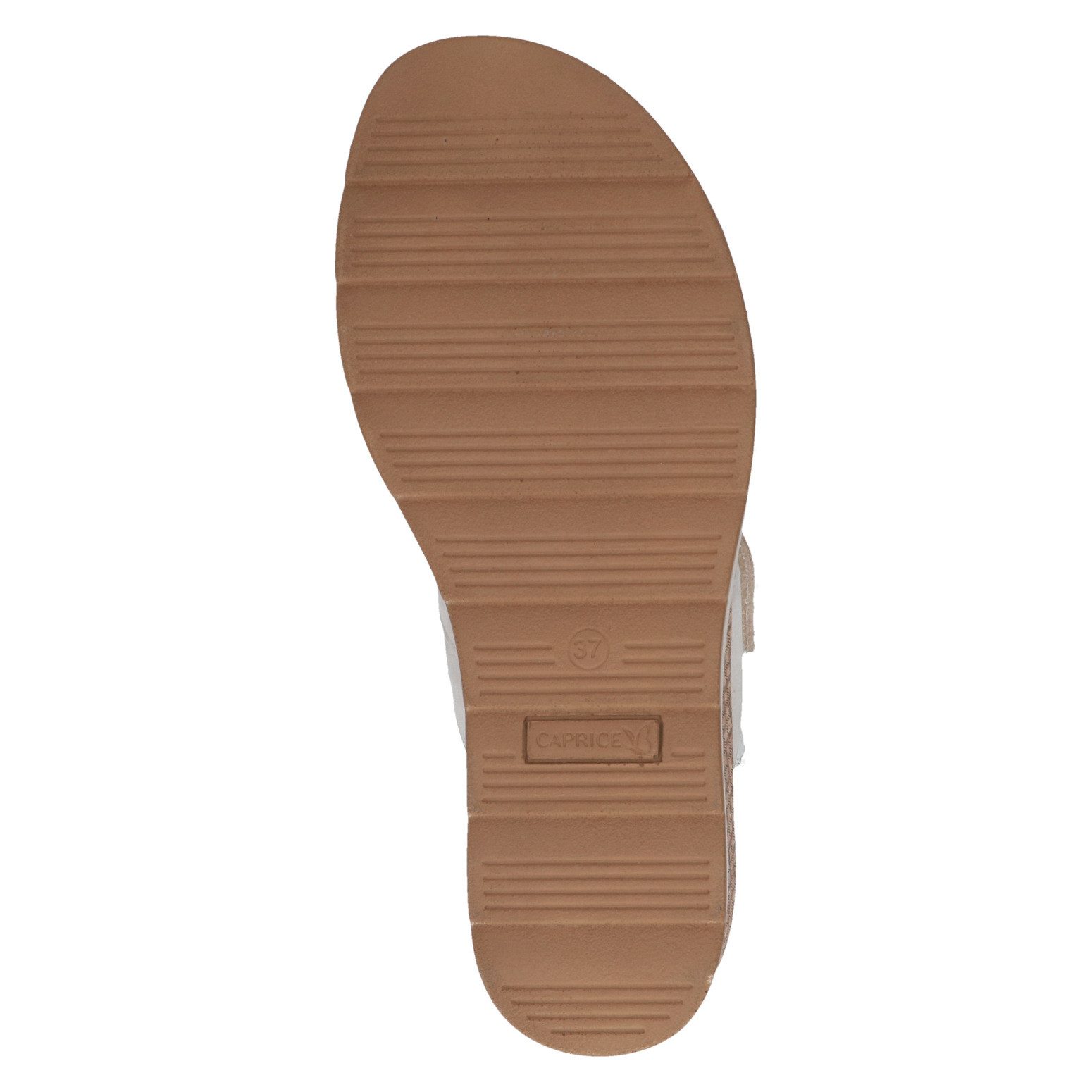 Caprice Pantolette Keilabsatz, Sommerschuh, Schlupfschuh mit zwei Klettriemen