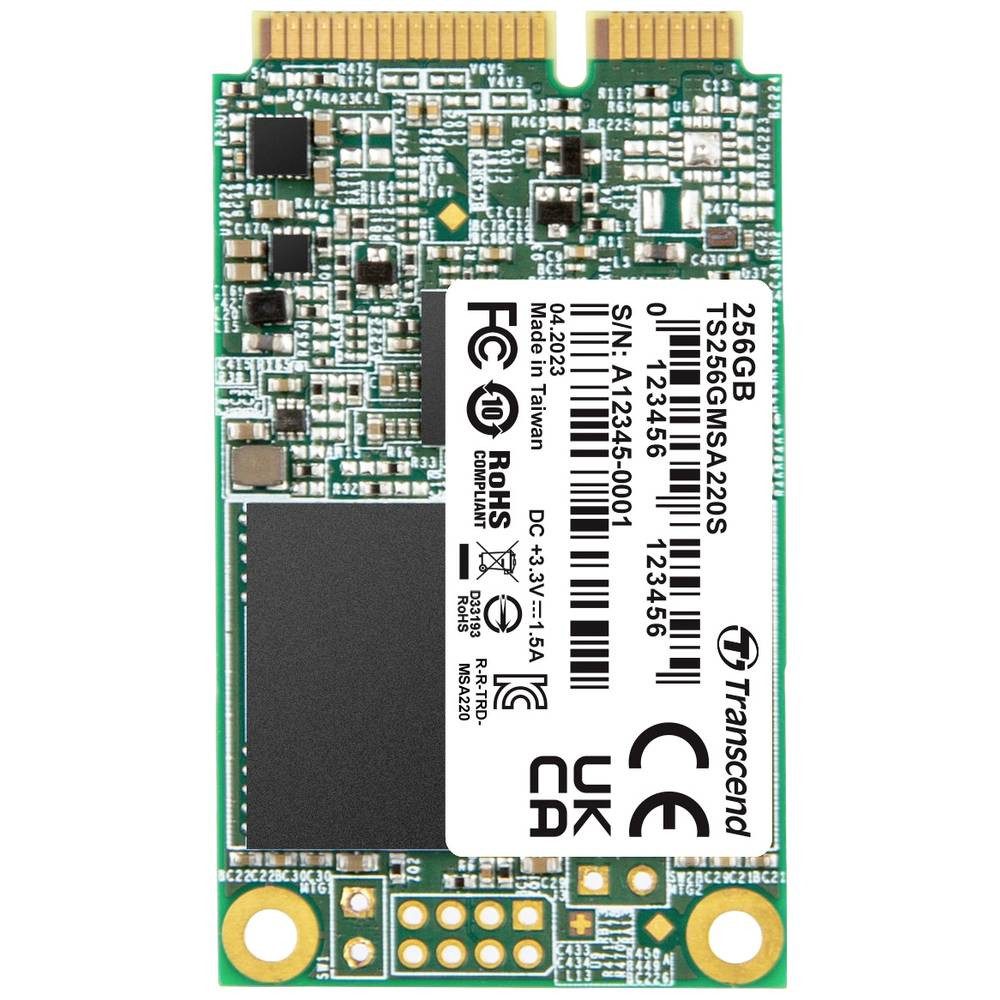 Transcend 220S mSATA SSD 256GB TS256GMSA220S SSHD-Hybrid-Festplatte (256 GB)