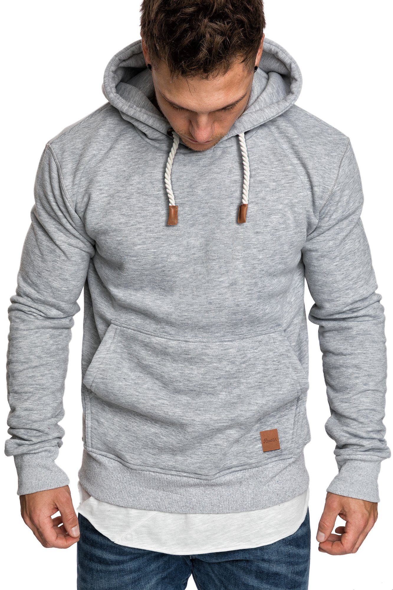 REPUBLIX Sweatshirt ERIC Herren Basic Kapuzenpullover Hoodie
