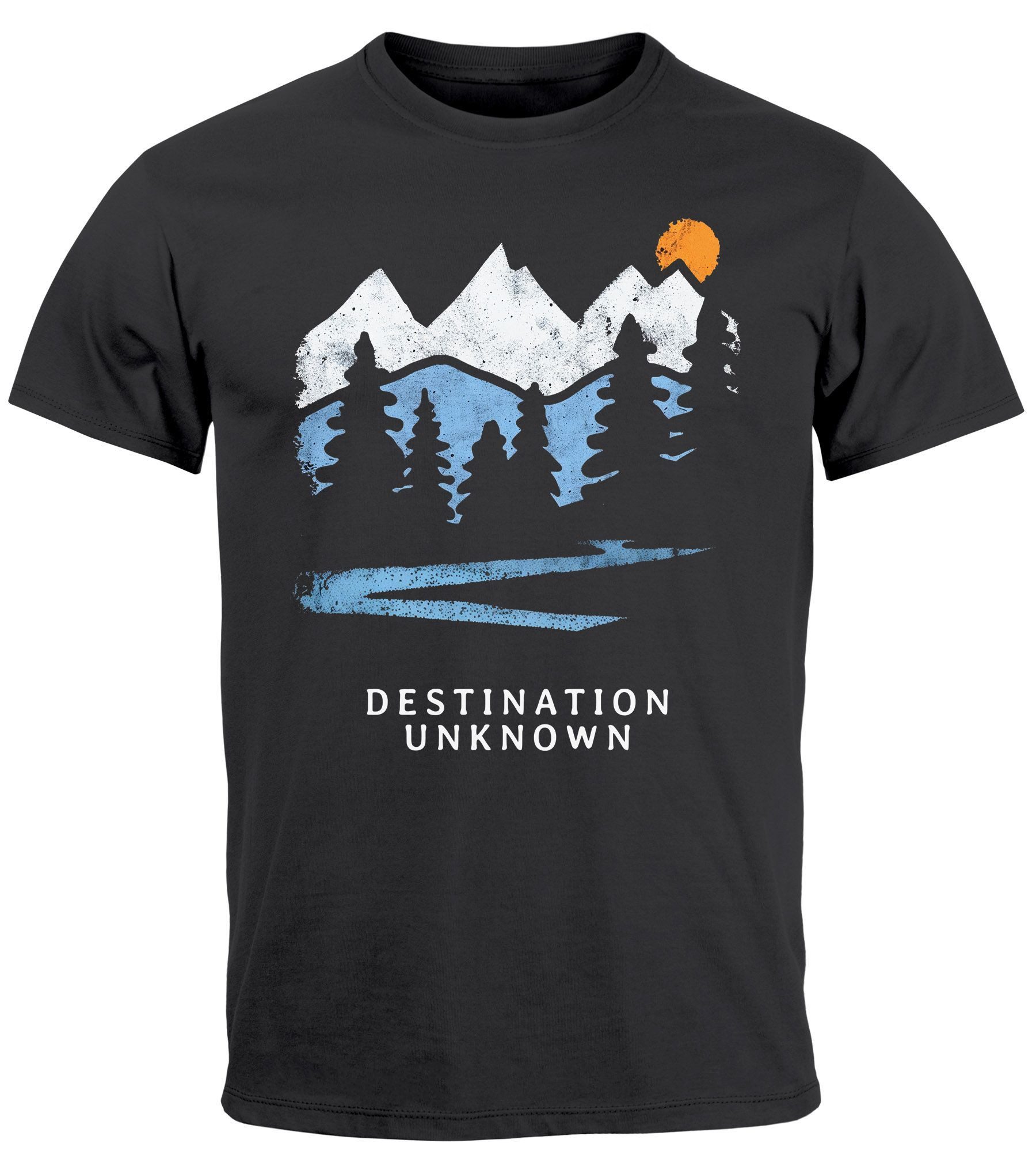 Neverless Print-Shirt Herren T-Shirt Prinstshirt Berge günstig online kaufen