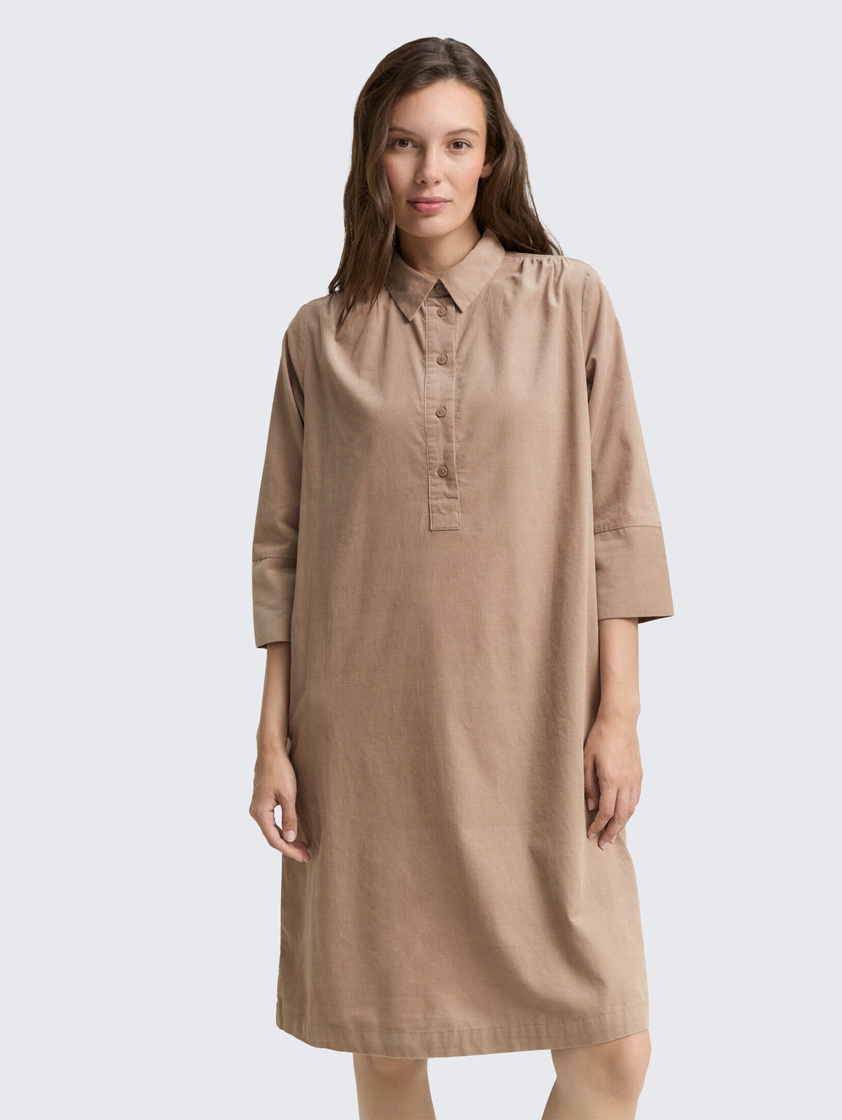 TOM TAILOR Jerseykleid Cordkleid mit Kragen Cordkleid mit Kragen