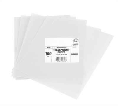 BigDean Transparentpapier »100 Blatt extra stark 115 g/m², weiß/ durchsichtig − DIN A4 bedruckbar − Bastelpapier Made in Europe«