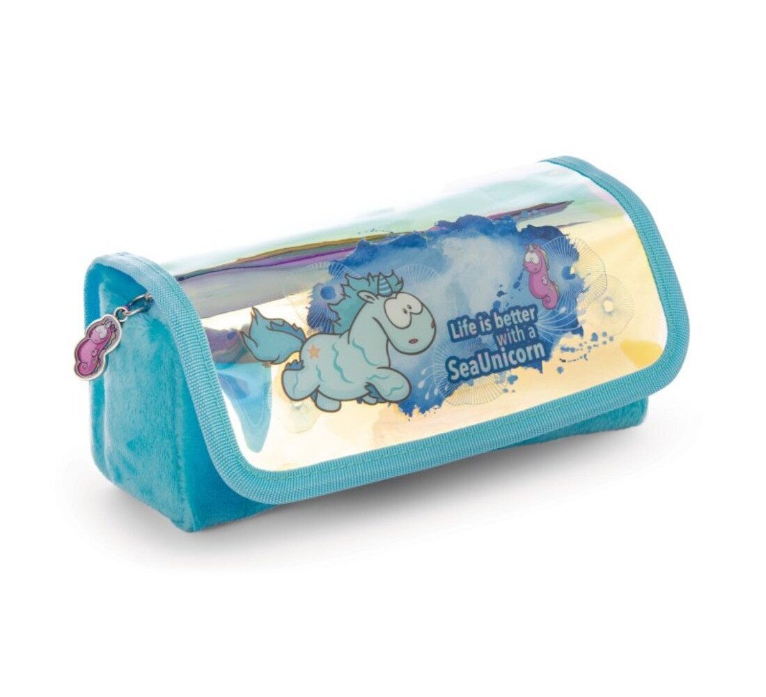 Nici Пеналы Nici Mäppchen Einhorn Aquario blau 19 cm