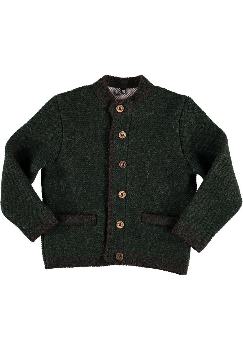 OS Trachten Strickjacke Ruruba Rundhalsausschnitt