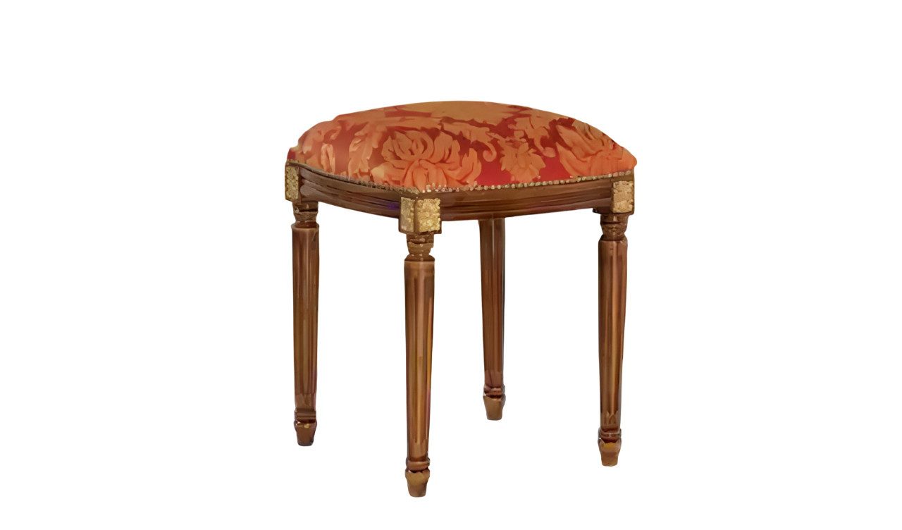 Xlmoebel Hocker Designer Hocker mit gepolstertem Textil-Sitz in neutralen Farben (Hocker, 1 St., Hocker), Hergestellt in Europa