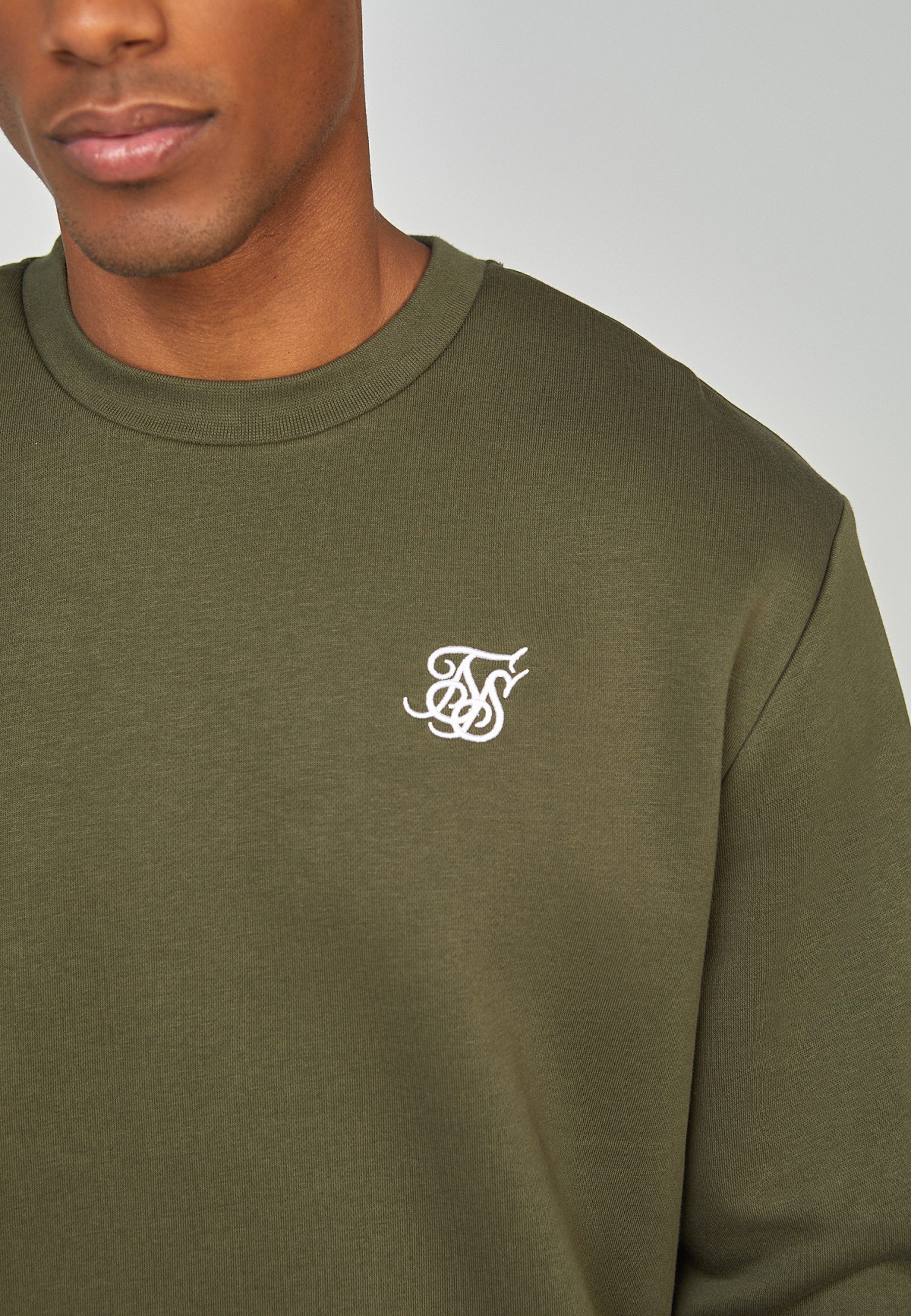Siksilk Sweatshirt SikSilk Herren Khaki Essential Sweatshirt günstig online kaufen