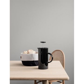 Stelton Kaffeebereiter EM77, 1l Kaffeekanne, Schwarz, für 8 Tassen, Pressfilterkanne