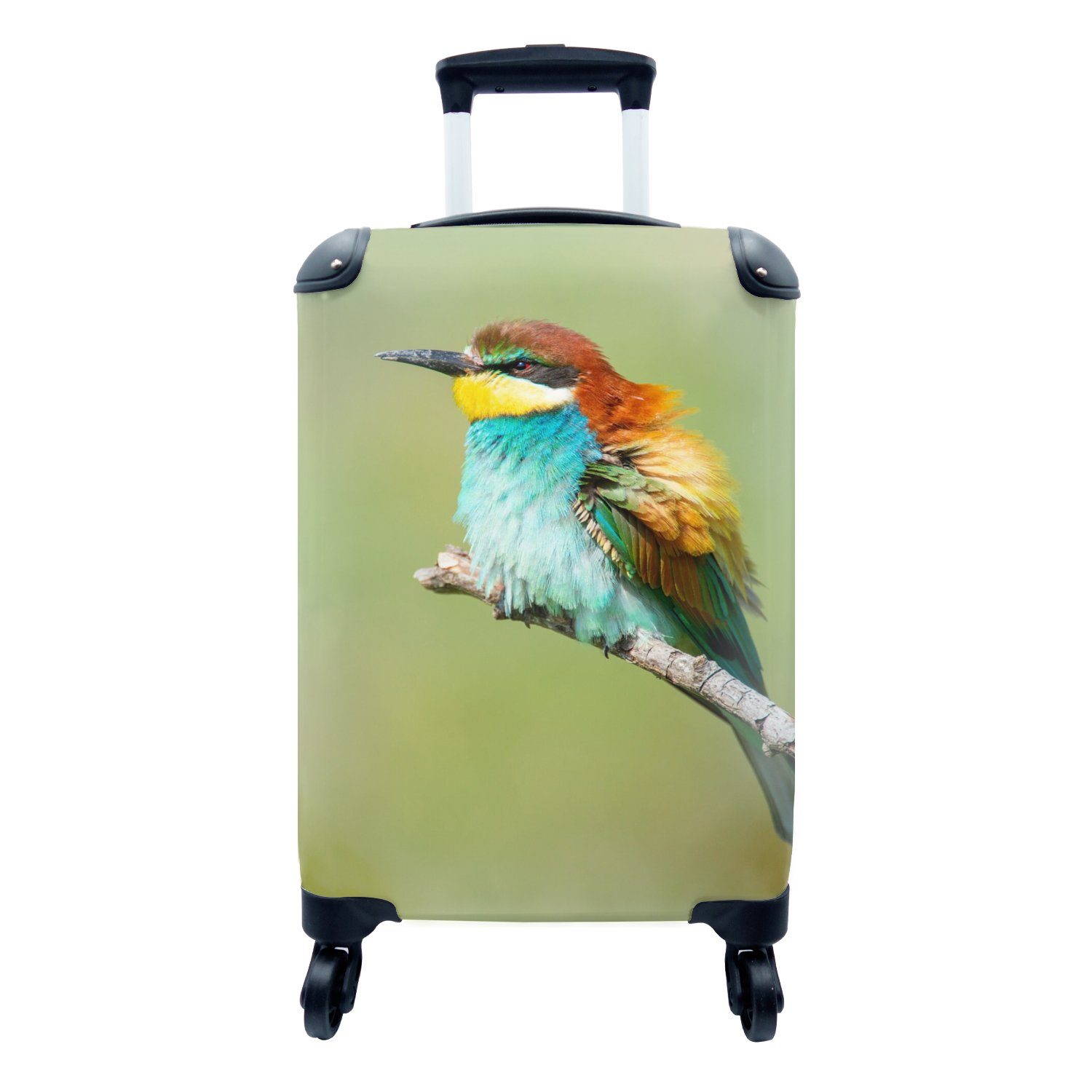 MuchoWow Handgepäckkoffer Rollen, Reisetasche Reisekoffer mit rollen, Ferien, für - Tiere Trolley, - Handgepäck Bienenfresser, Vogel 4