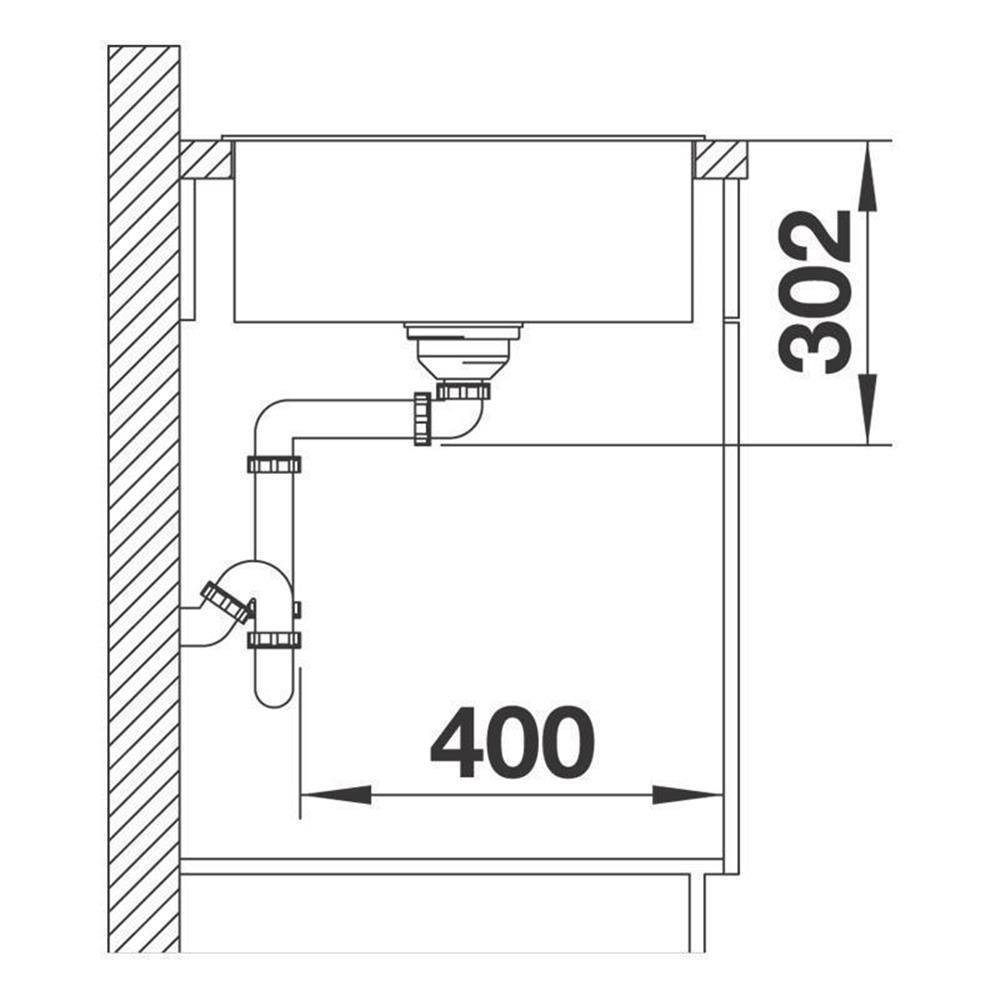 Blanco Granitspüle BLANCO AXIA III Glasschneidbrett, mit Silgranit S InFino, 78/51 45 cm weiß