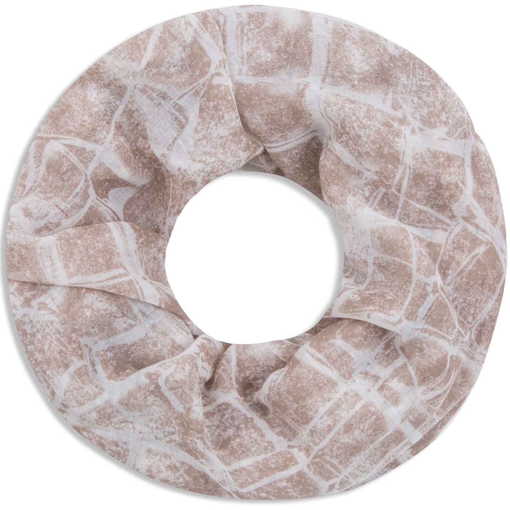 Faera Loop, Damen Schal marmorierter weich und leicht Loop Rundschal günstig online kaufen