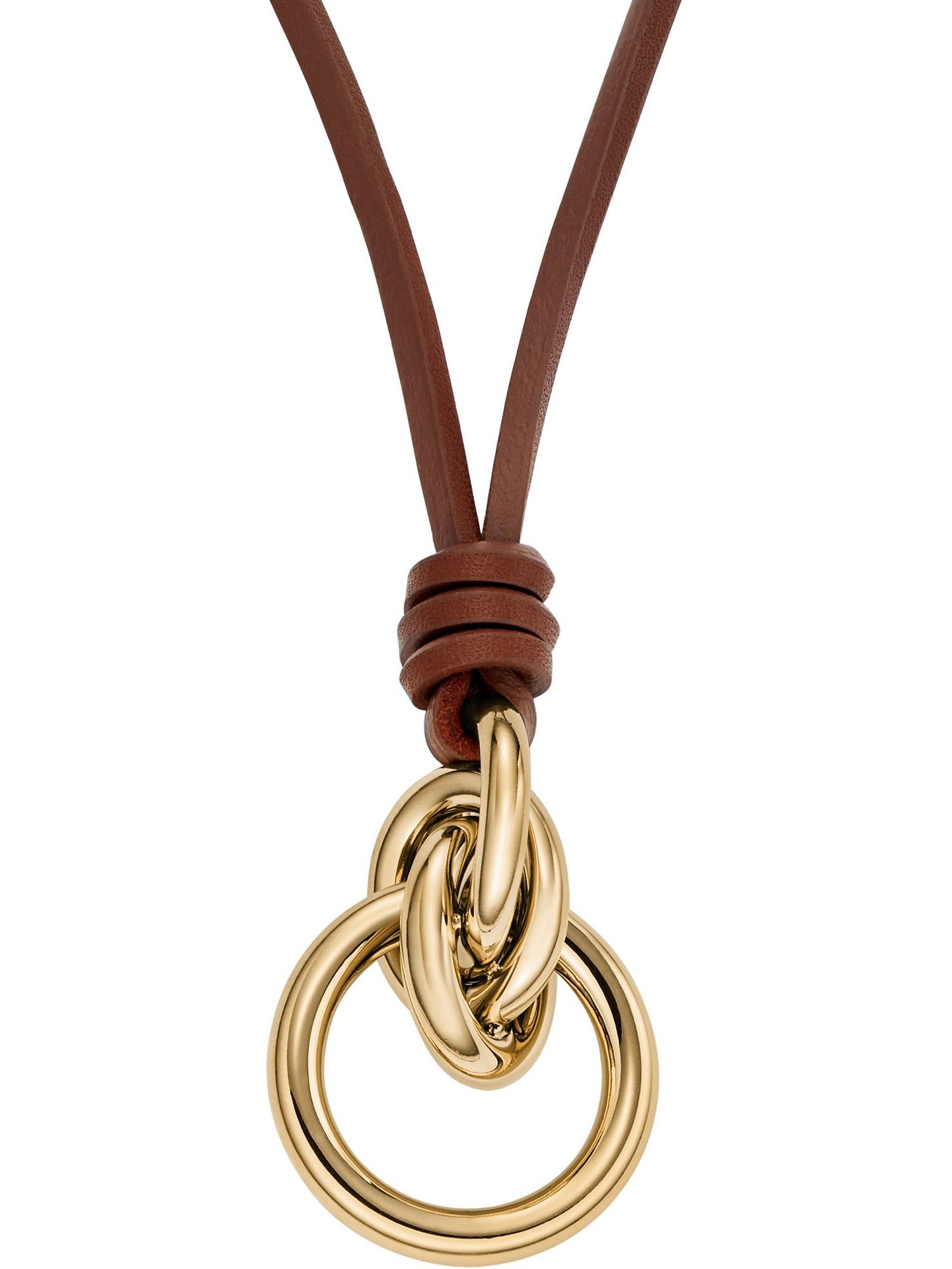 SKAGEN Edelstahlkette Skagen Damen-Kette Edelstahl, Leder