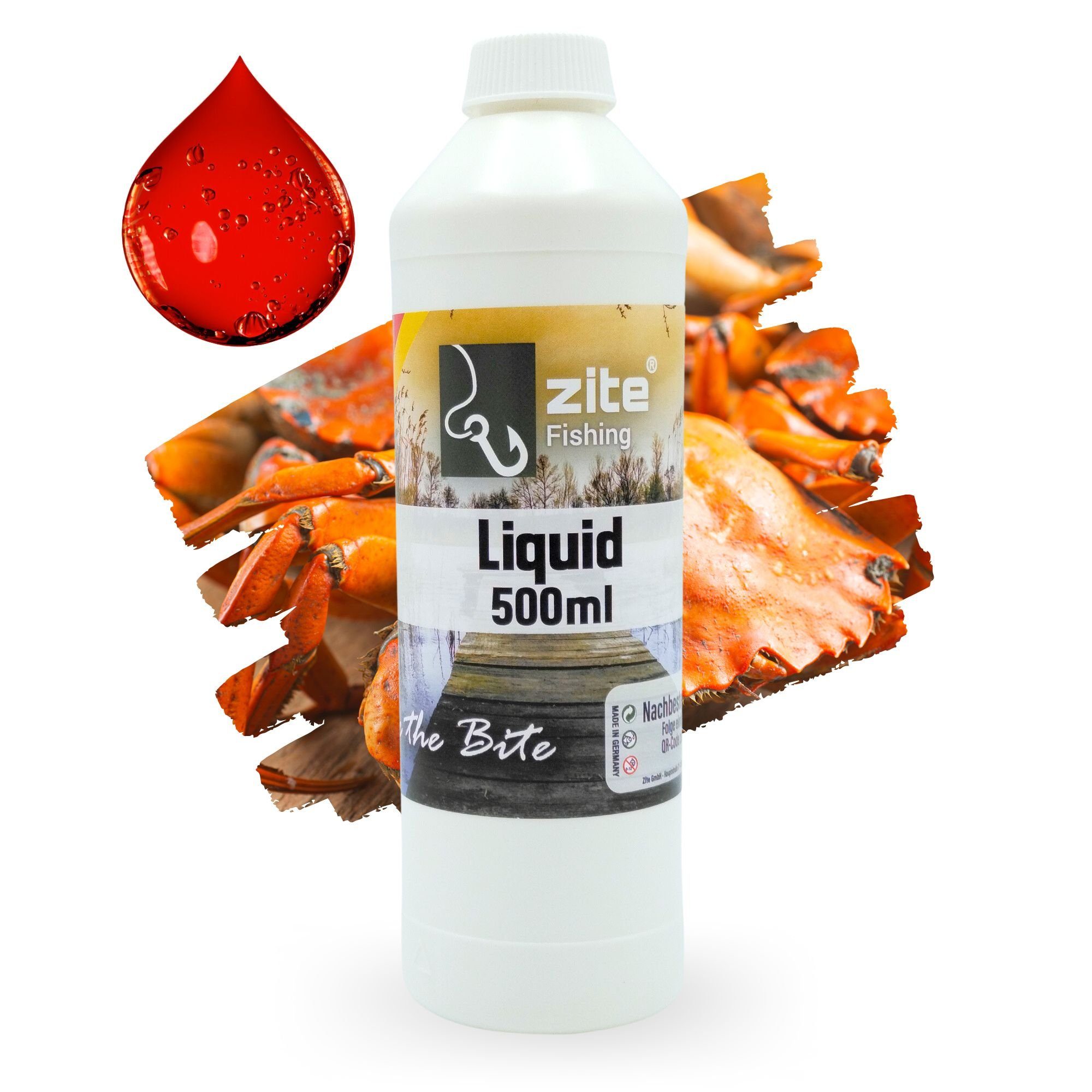 Kunstköder Karpfen Flüssigaroma Crab 500ml Lockstoff in Zite Monster verschiedenen Aromen