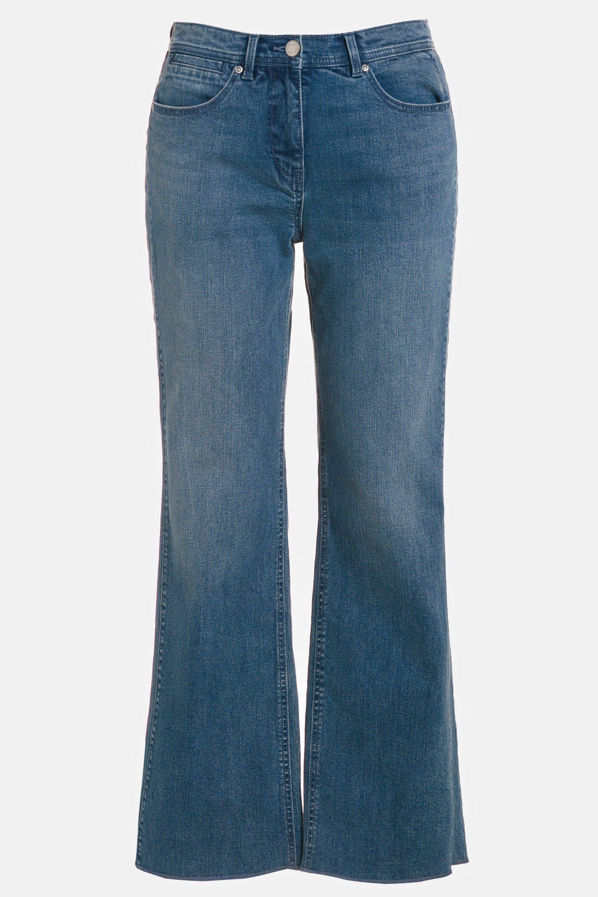 Ulla Popken Stretch-Hose Jeans Mary 5-Pocket-Form Bein weites ausgestelltes
