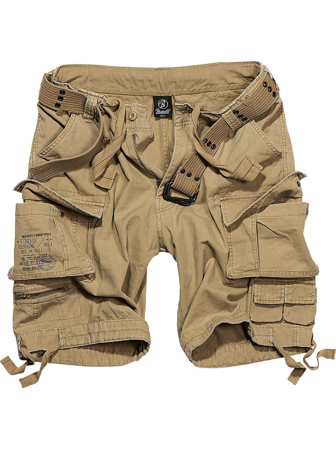Brandit Shorts Savage Vintage Shorts Große Seitentaschen und zwei kleine Minipockets