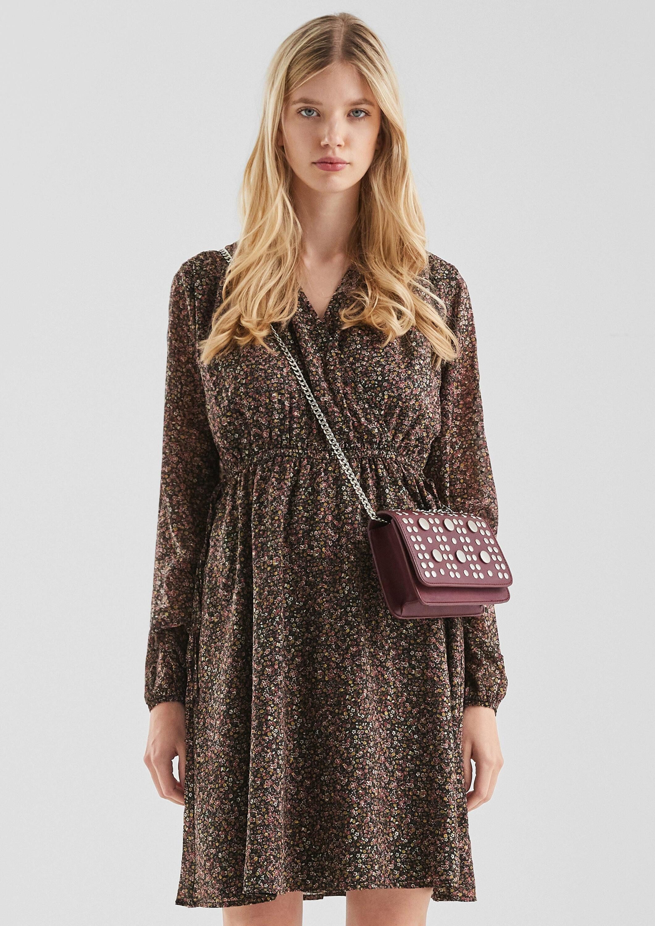 QS Minikleid Kleid Chiffonkleid