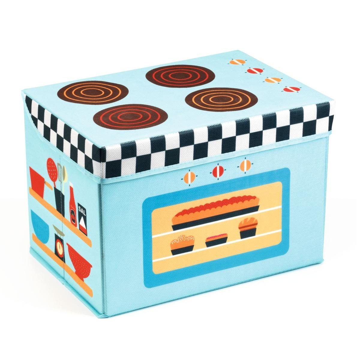 DJECO Spielzeugtruhe Aufbewahrungsbox und Spielherd 2-in-1 günstig online kaufen