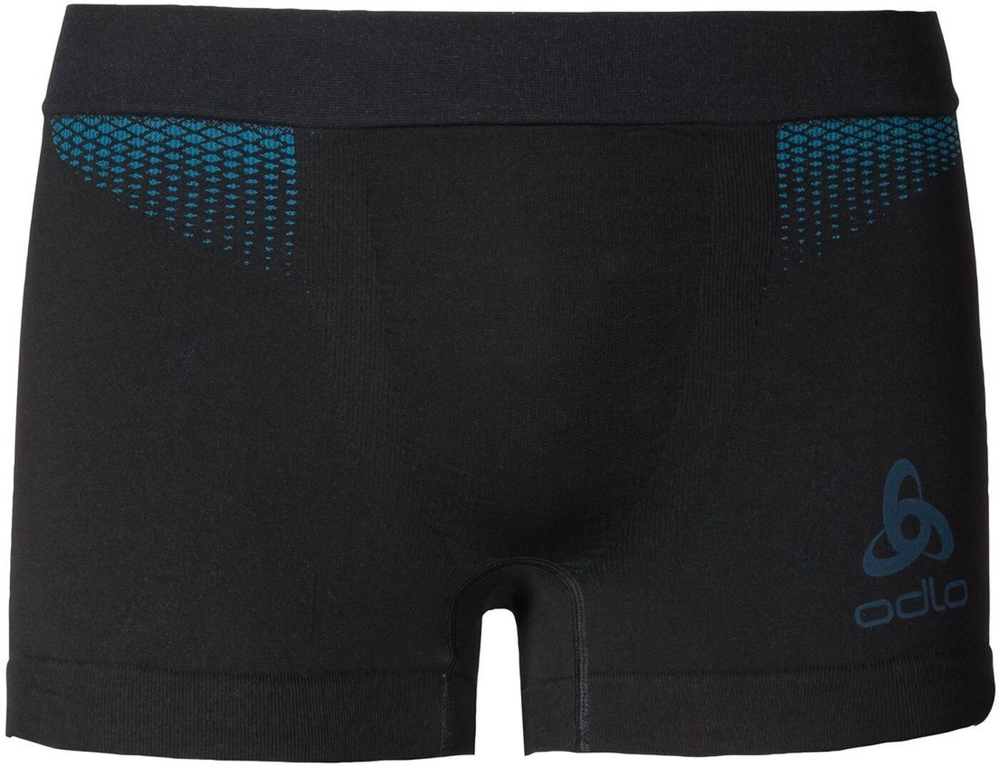 Odlo Боксерские мужские трусы, боксерки Boxer ESSENTIALS Seamless Ligh BLACK - BLUE JEWEL