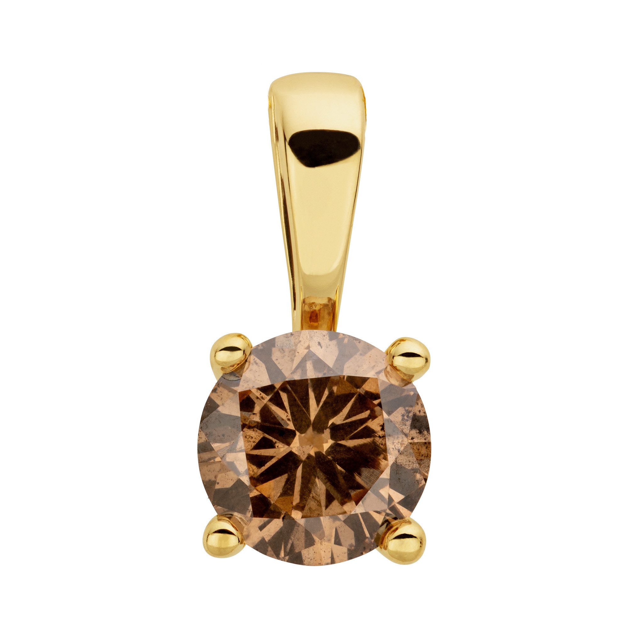 Orolino Kettenanhänger 585/- Gelbgold 1 Brill. 0,50ct. braun