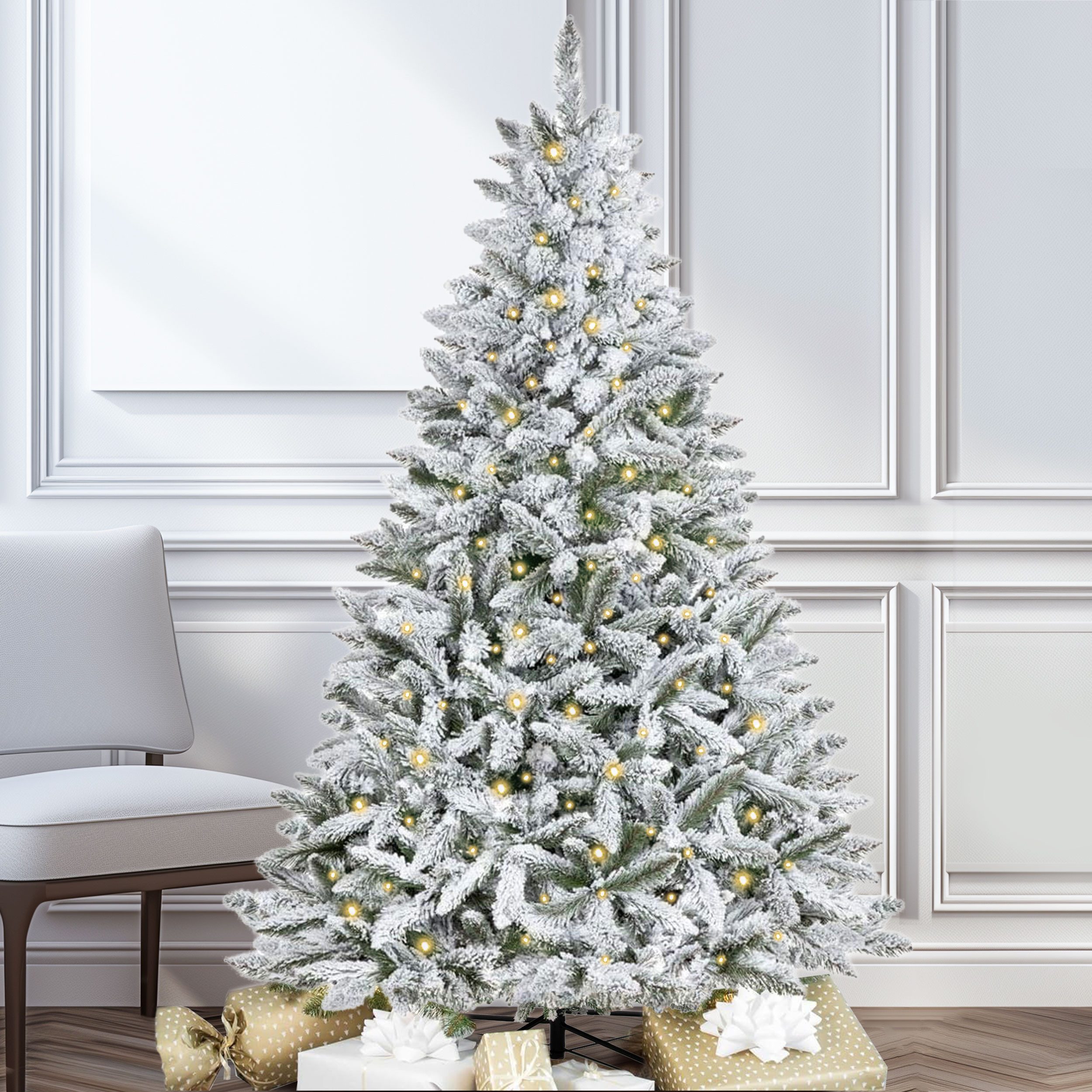 Vankel Künstlicher Weihnachtsbaum Tannenbaum mit beleuchtung, LED Christbau günstig online kaufen