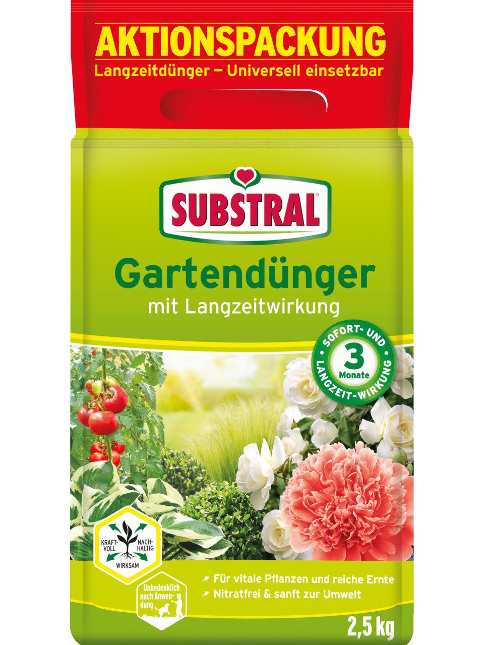 Gemüsedünger Substral Gartendünger mit Langzeitwirkung 2,5 kg