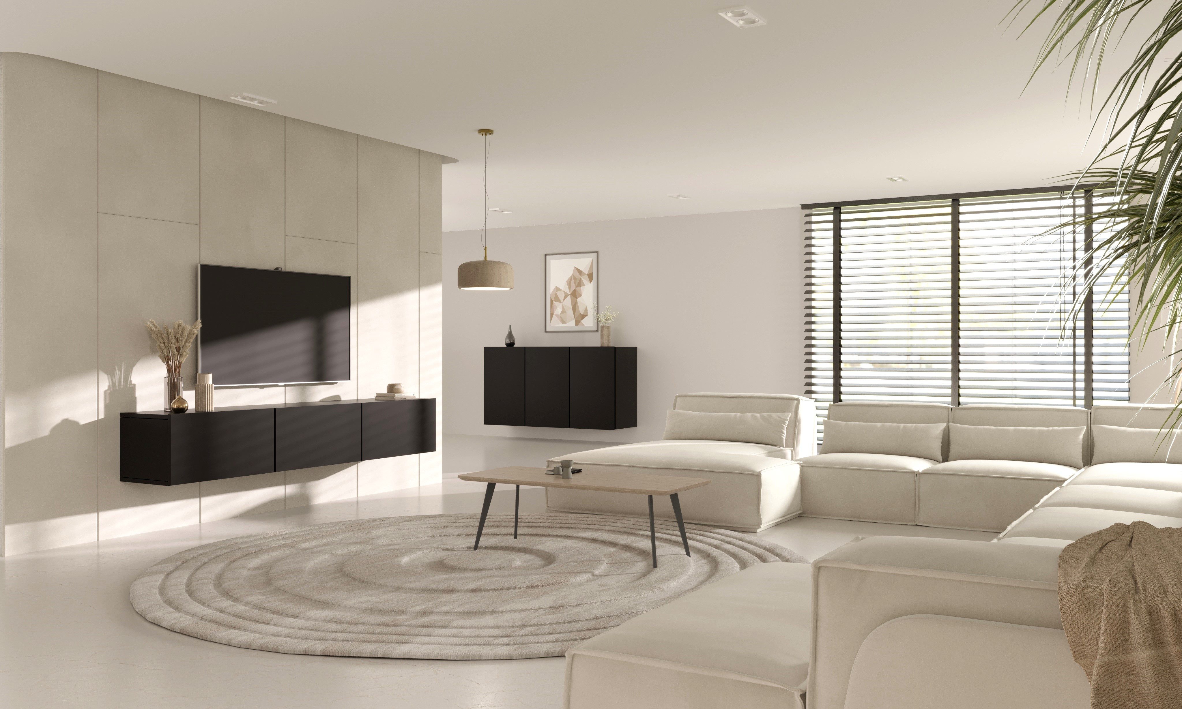 Raumhirsch Furniture Lowboard Dallas (Einzelmöbel, TV-Lowboard), Soft-Close, Kabeldurchführung