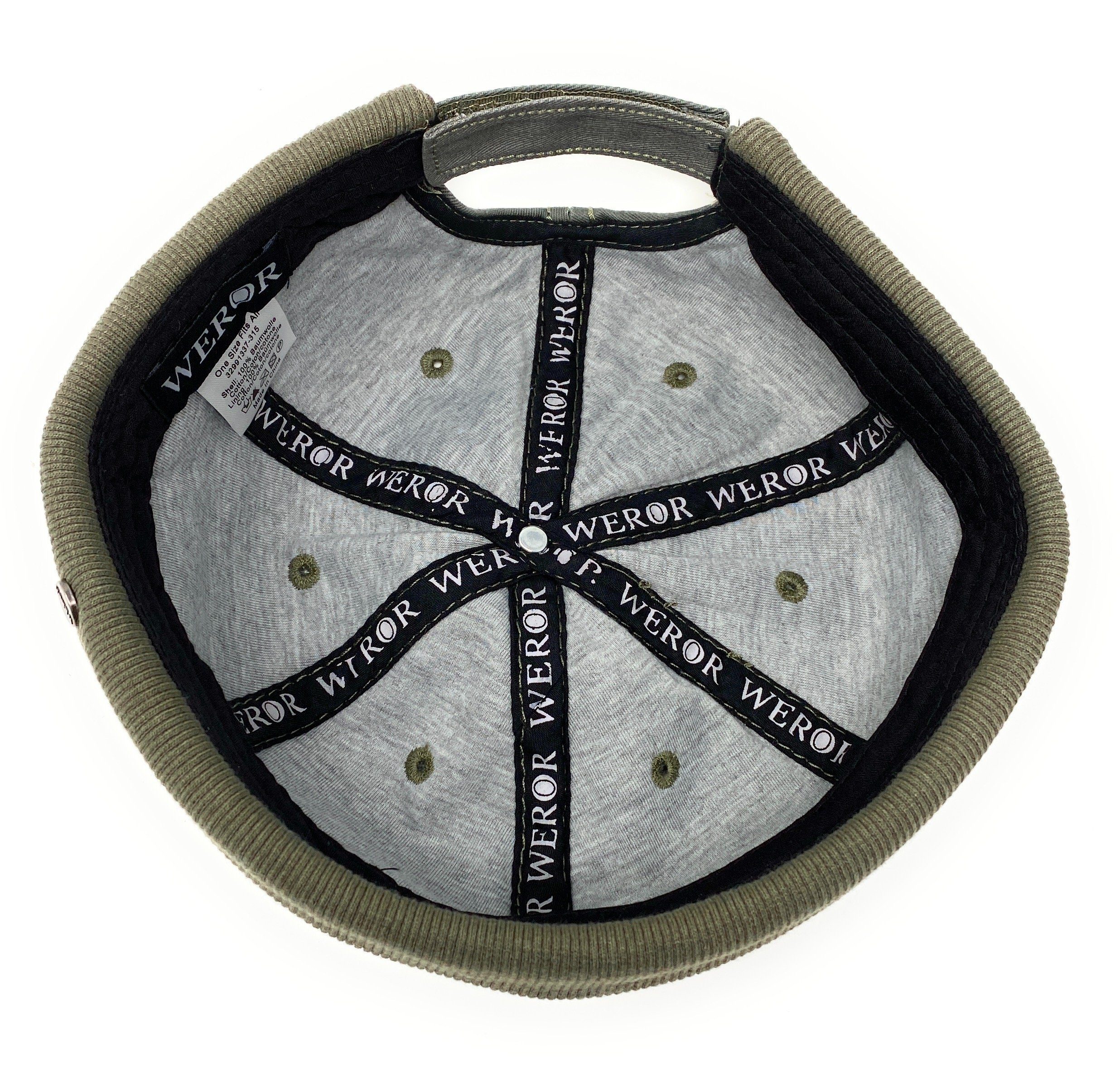 Oliv WEROR-281.1 Dockercap Schiebermütze Mütze Cap Docker WEROR