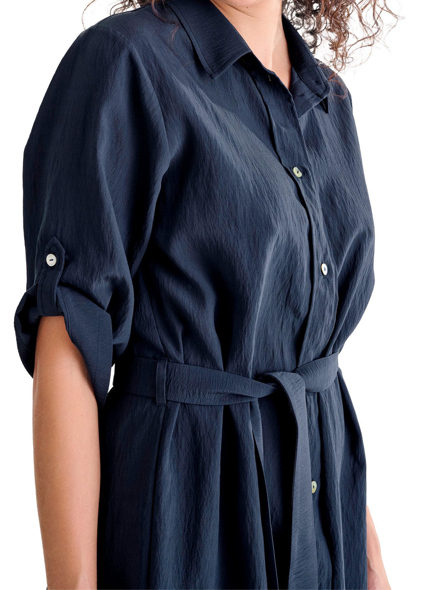 Lisca Strandkleid Kleid Portofino (Stück, 1-tlg) hoher Viskose Anteil, Hemdkragen, durchgeknöpft, Taillen - Bindeband