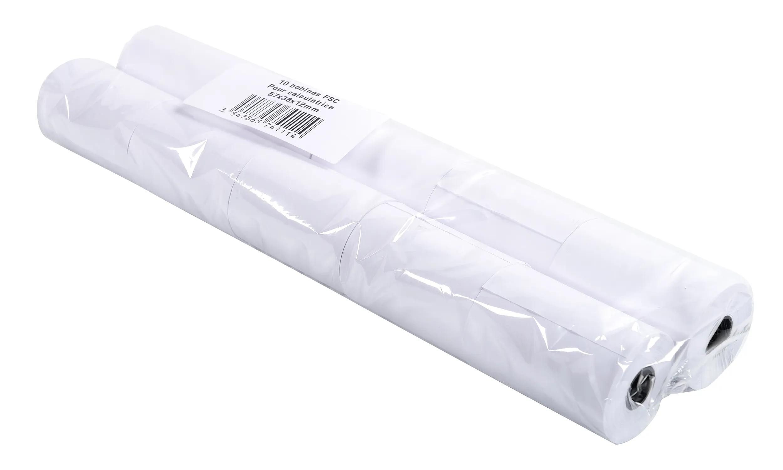 EXACOMPTA Endlospapier 50x Rolle 1-lagig Offset 60g/m2 57x38mx12 - Weiß - 5740120V, Kassenrollen